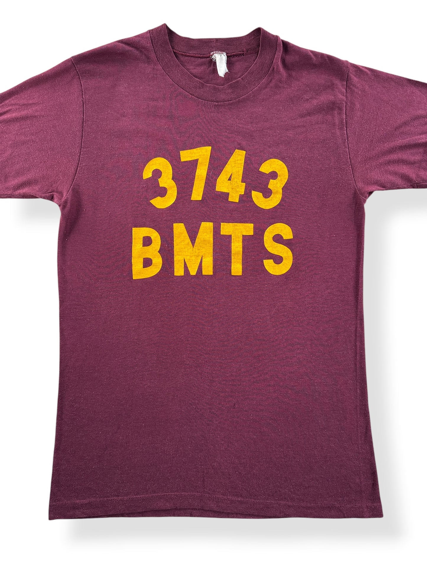 Front Close Up of Vintage 3743 BMTS Tee SZ S
