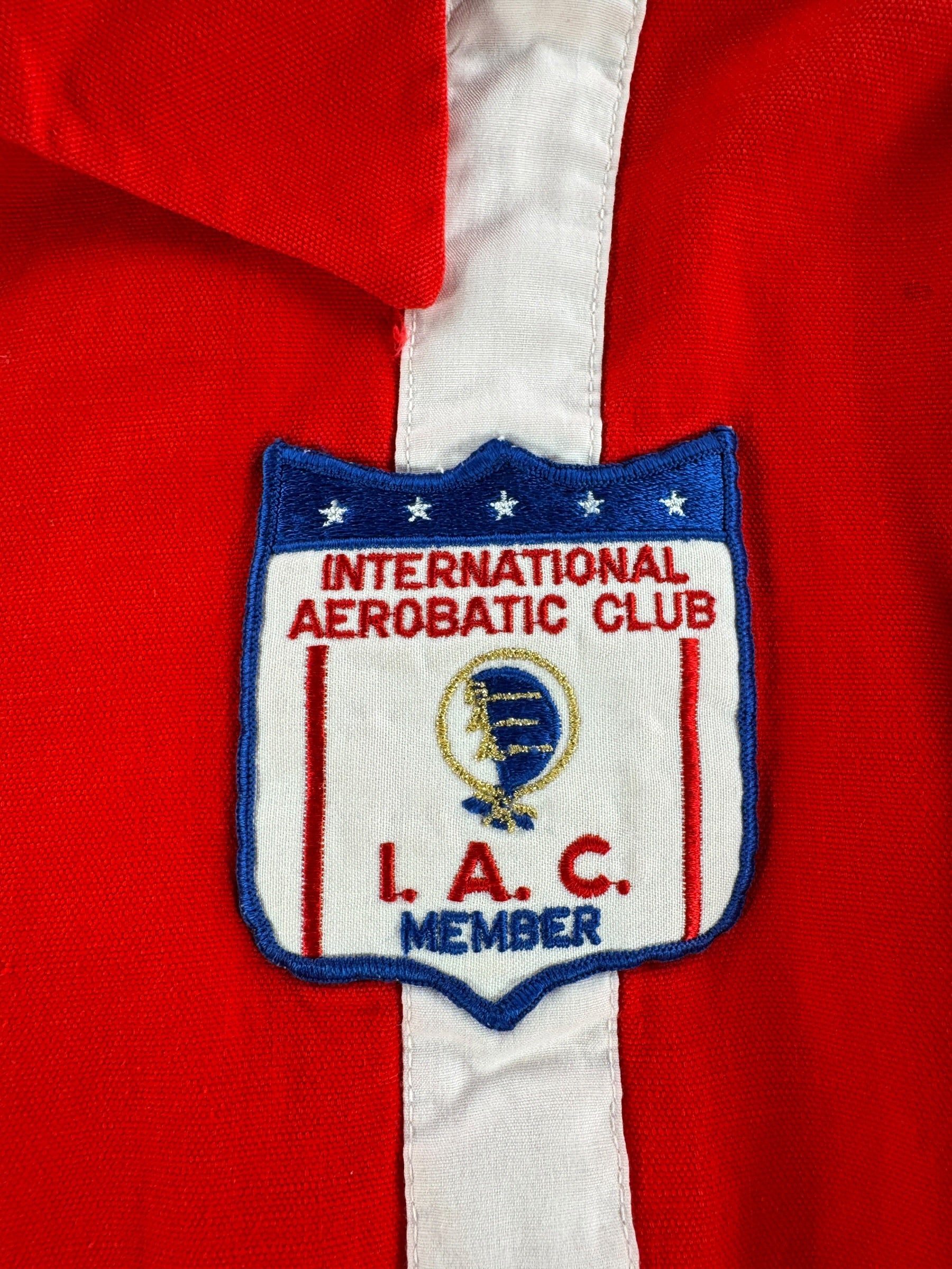 Patch on Vintage International Aerobatic Club Patched Jacket SZ S/M