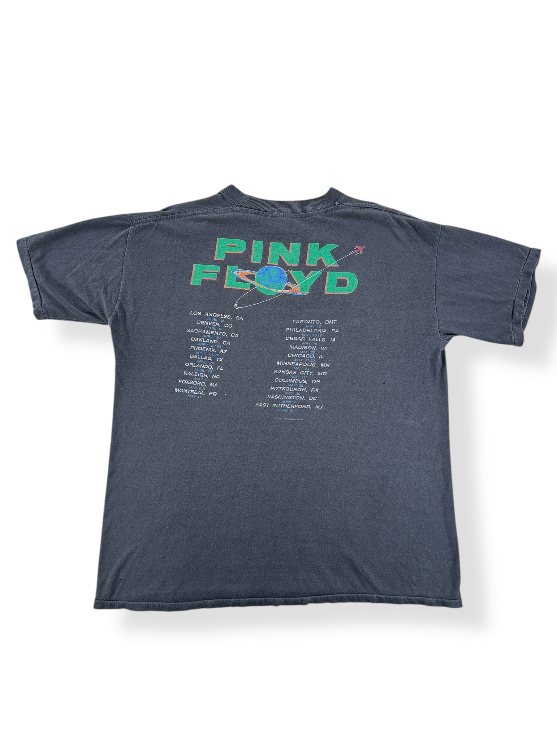 Back of Vintage 1987 Pink Floyd Prism Tour Tee SZ XL