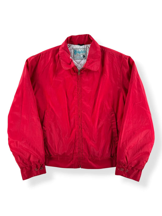 Front of Vintage 60s Red Blue Bell Zip Jacket SZ 42