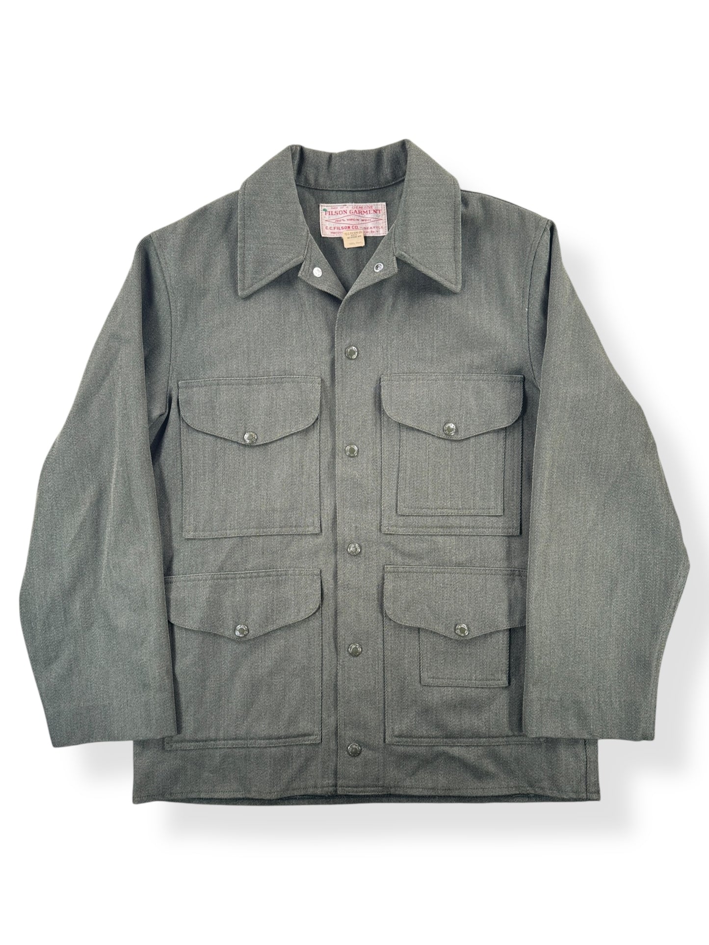 Front of Vintage Filson Whipcord Cruiser Jacket SZ 40