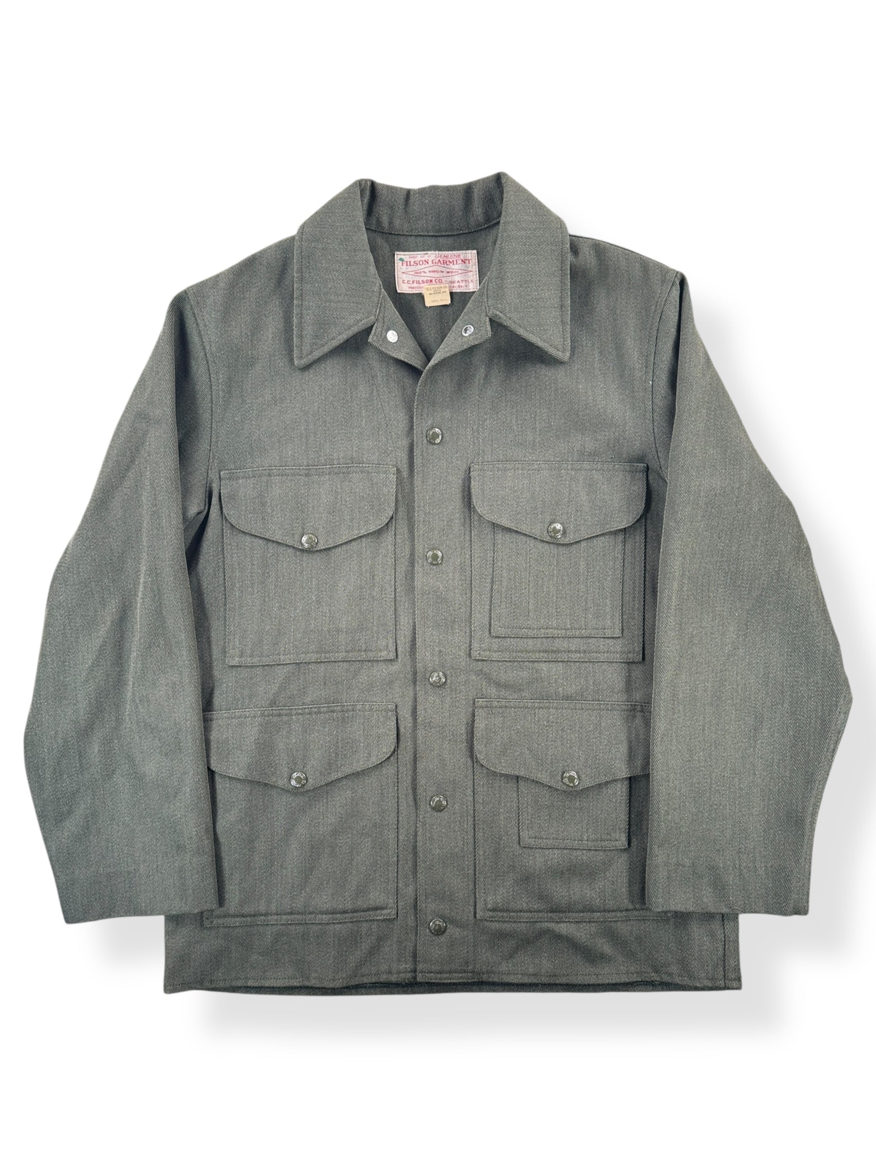 Front of Vintage Filson Whipcord Cruiser Jacket SZ 40