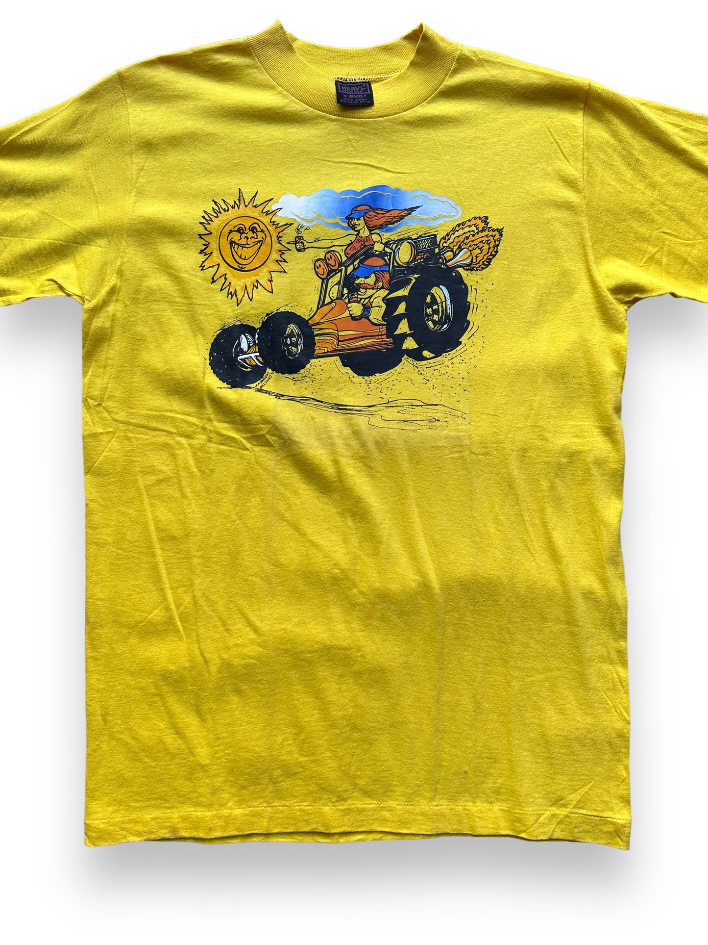 Front Detail on Vintage Dune Buggy Graphic Tee SZ L | Vintage Bull Shirt Graphic T-Shirts Seattle | Barn Owl Vintage Tees Seattle