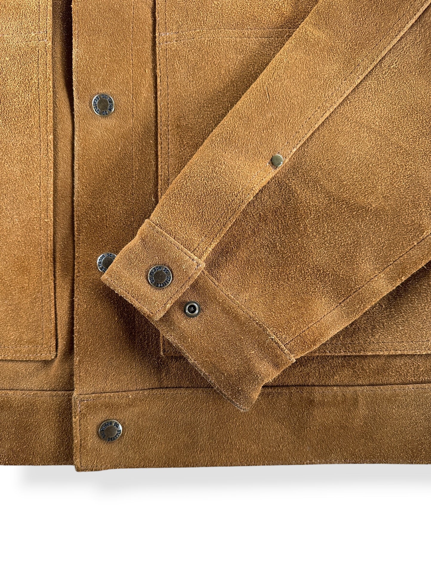 Cuff on Filson Dark Tan Roughout Leather Short Cruiser SZ M