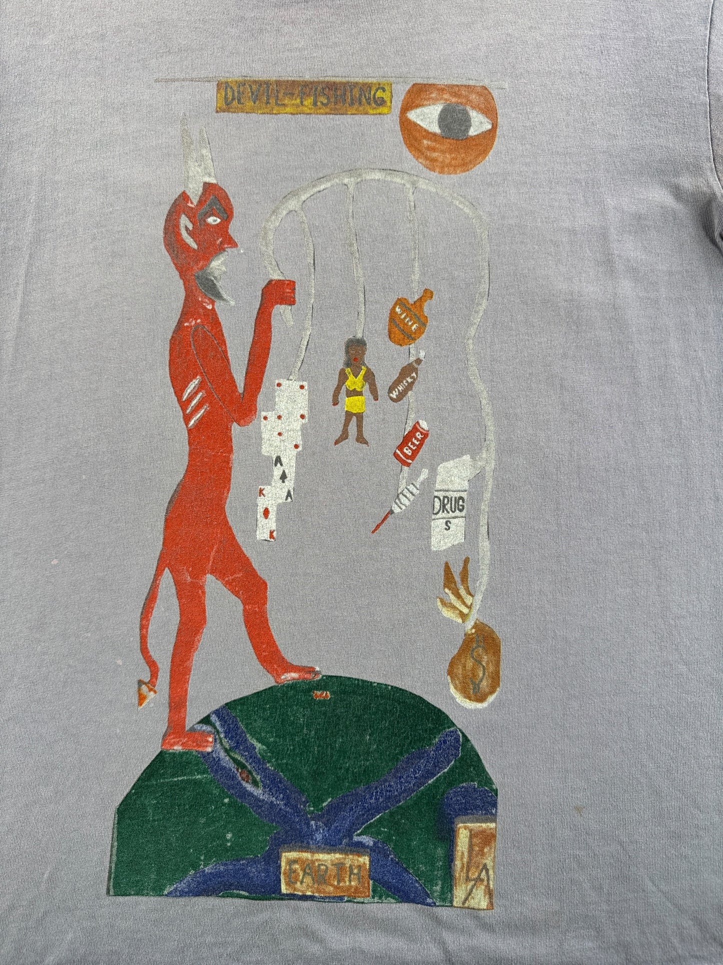 Graphic of Vintage House of Blues Devil Fishing Tee SZ L