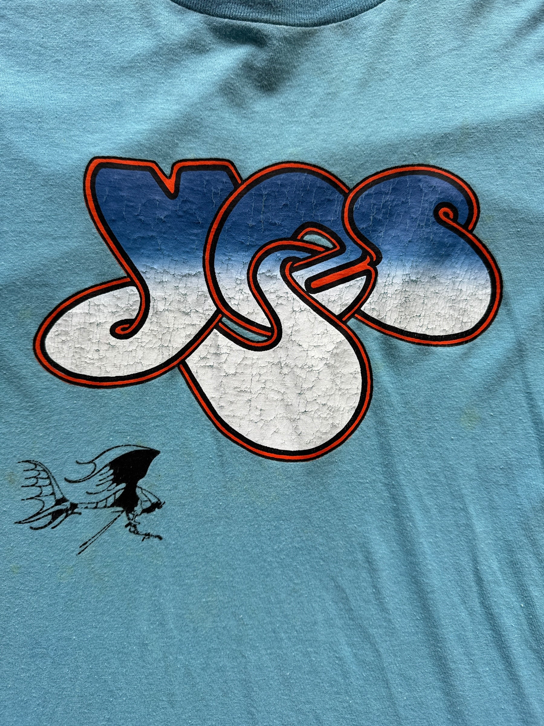 front graphic of Vintage 80's Yes Band Tee SZ M