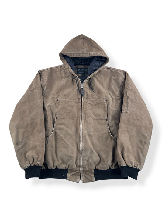 Filson Canvas Hooded Work Jacket SZ XL