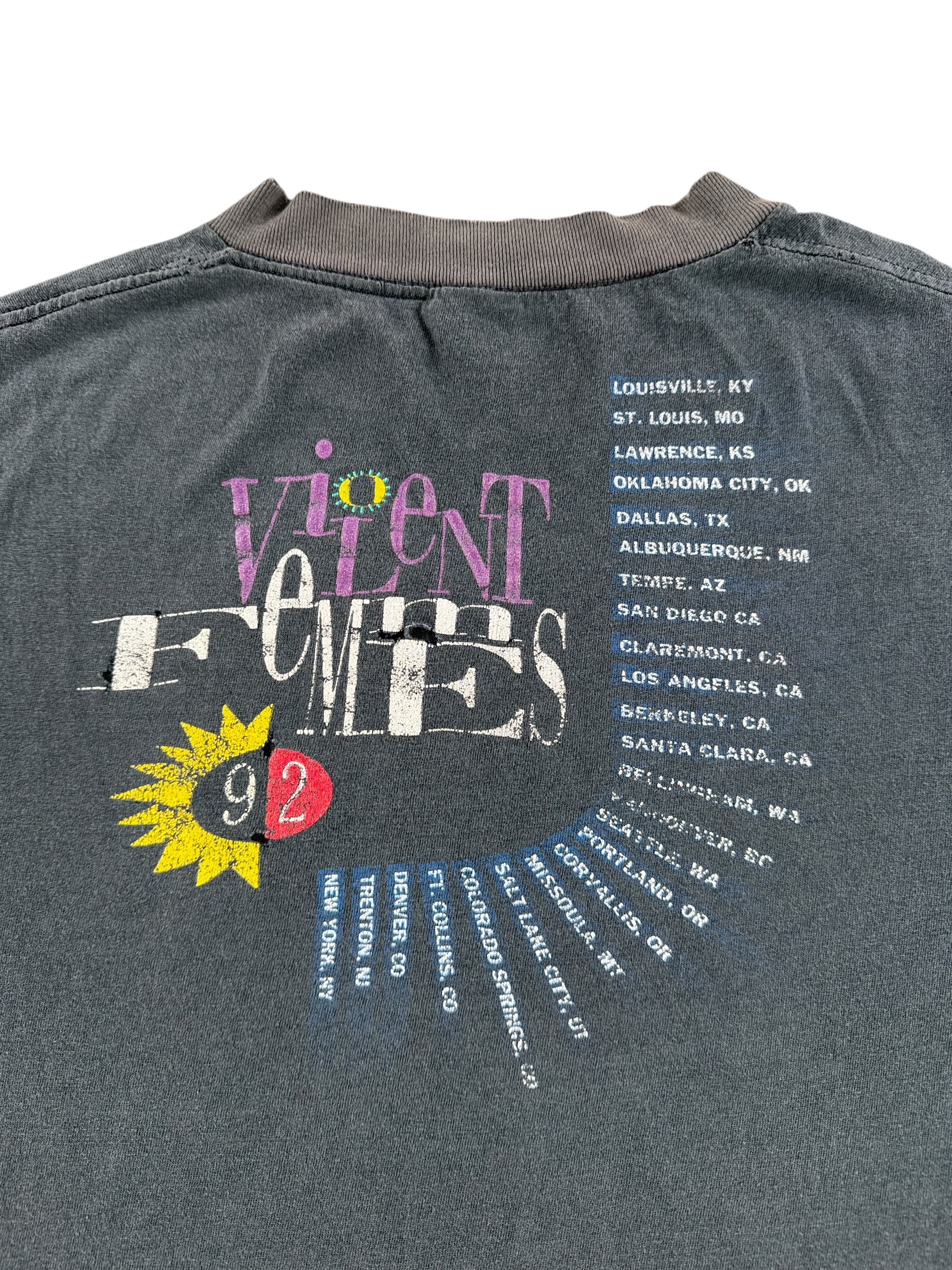 Back Graphic on Vintage Violent Femmes '92 Tour Tee SZ XL - AS IS