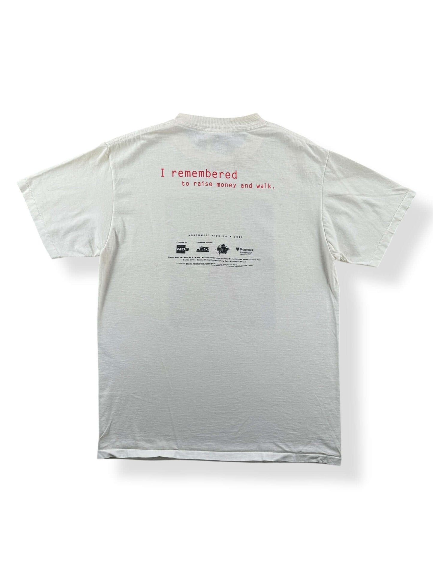 Back of Vintage AIDS Walk Tee SZ M