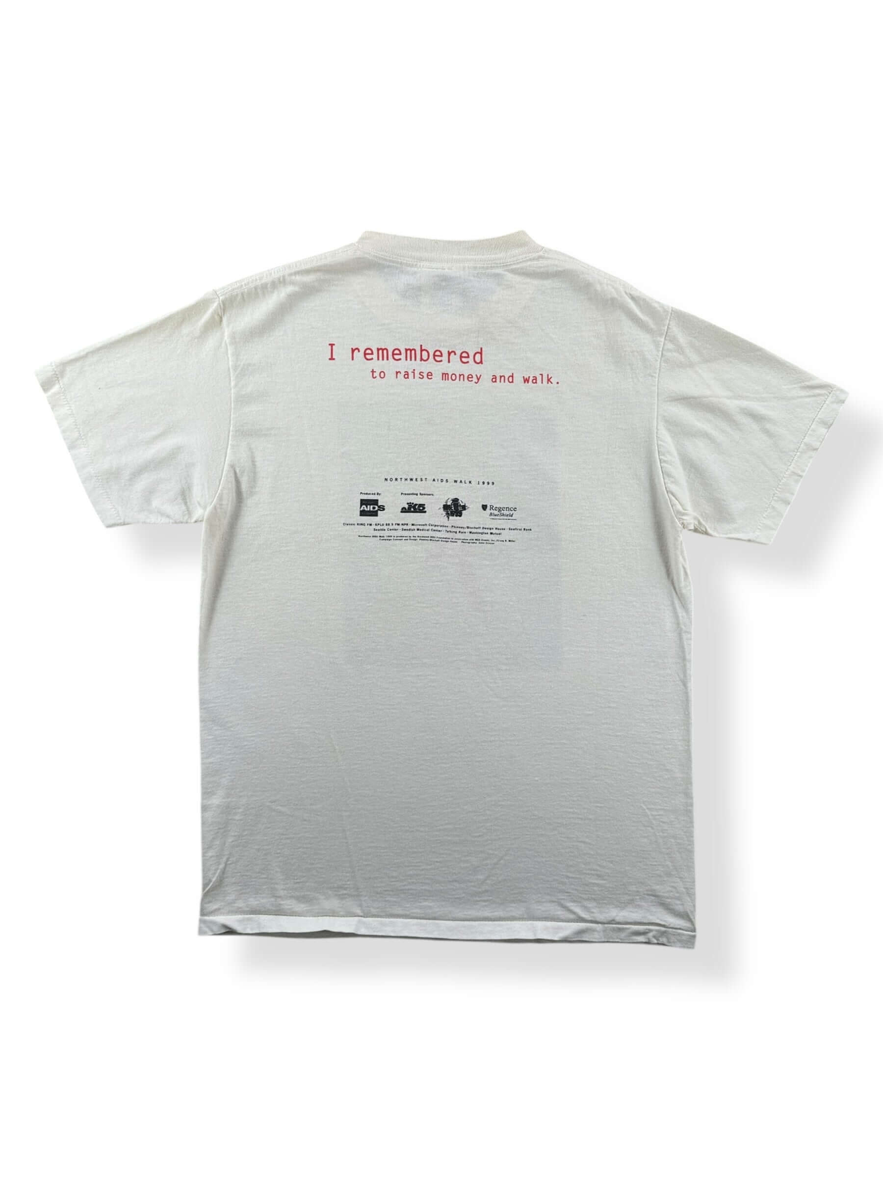 Back of Vintage AIDS Walk Tee SZ M