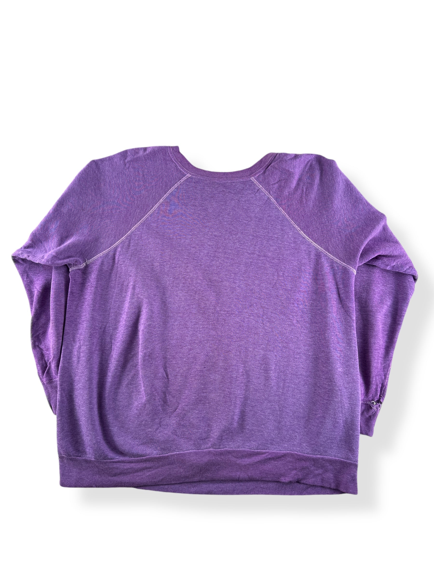 Back of Vintage Purple Blank Crewneck SZ XL