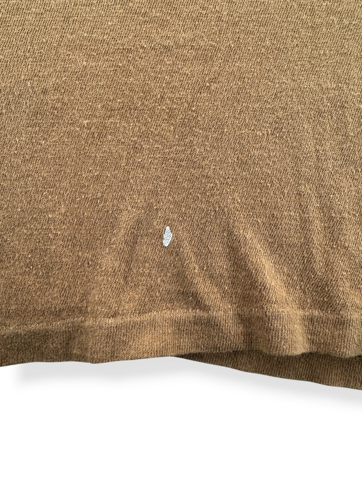 Paint on front of Vintage 60s/70s Brown Blank Tee SZ M