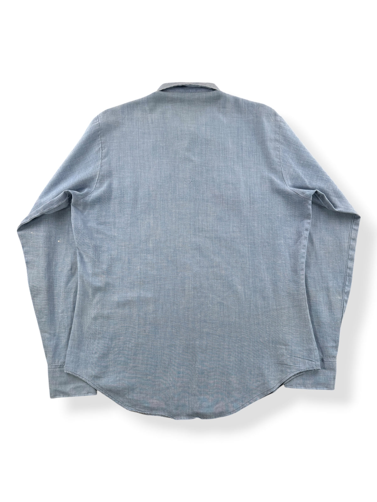 Back of Vintage Stenciled Chambray Shirt SZ M