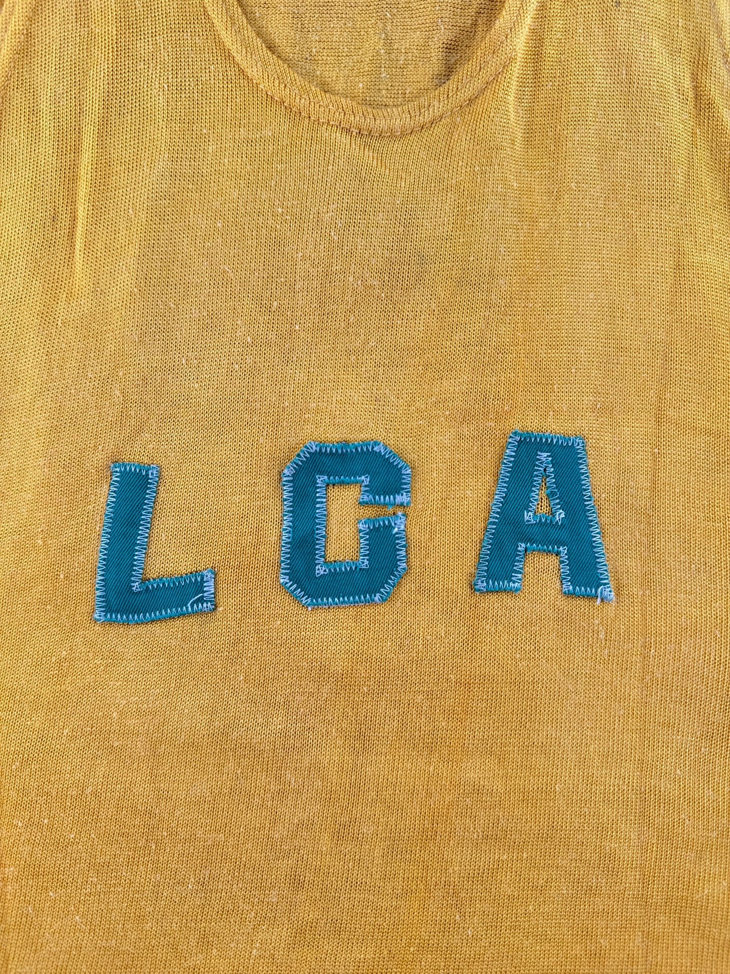 LCA Letters on Vintage 1950s Wilson LCA Tank Top SZ 42 (Fits M)