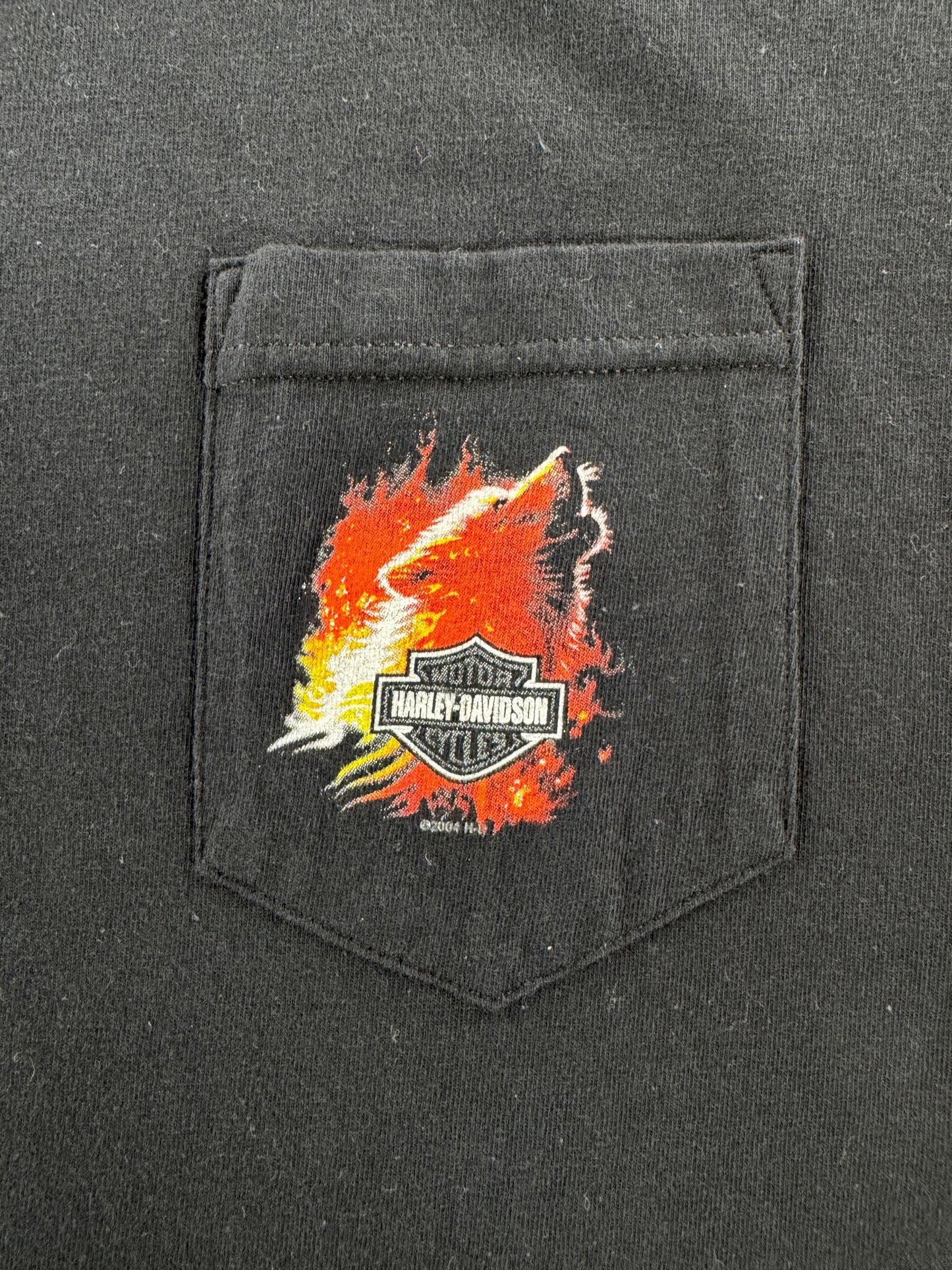 Pocket on Vintage 2004 Kuwait Harley Davidson Tee SZ M (Fits S)