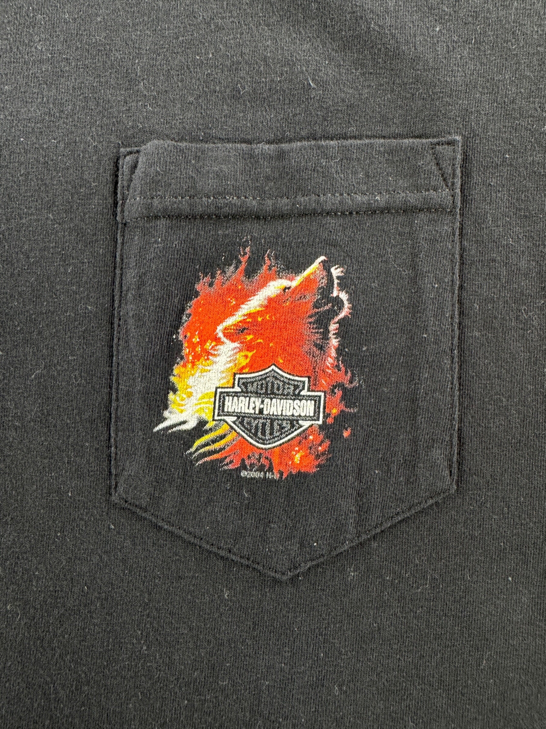 Pocket on Vintage 2004 Kuwait Harley Davidson Tee SZ M (Fits S)