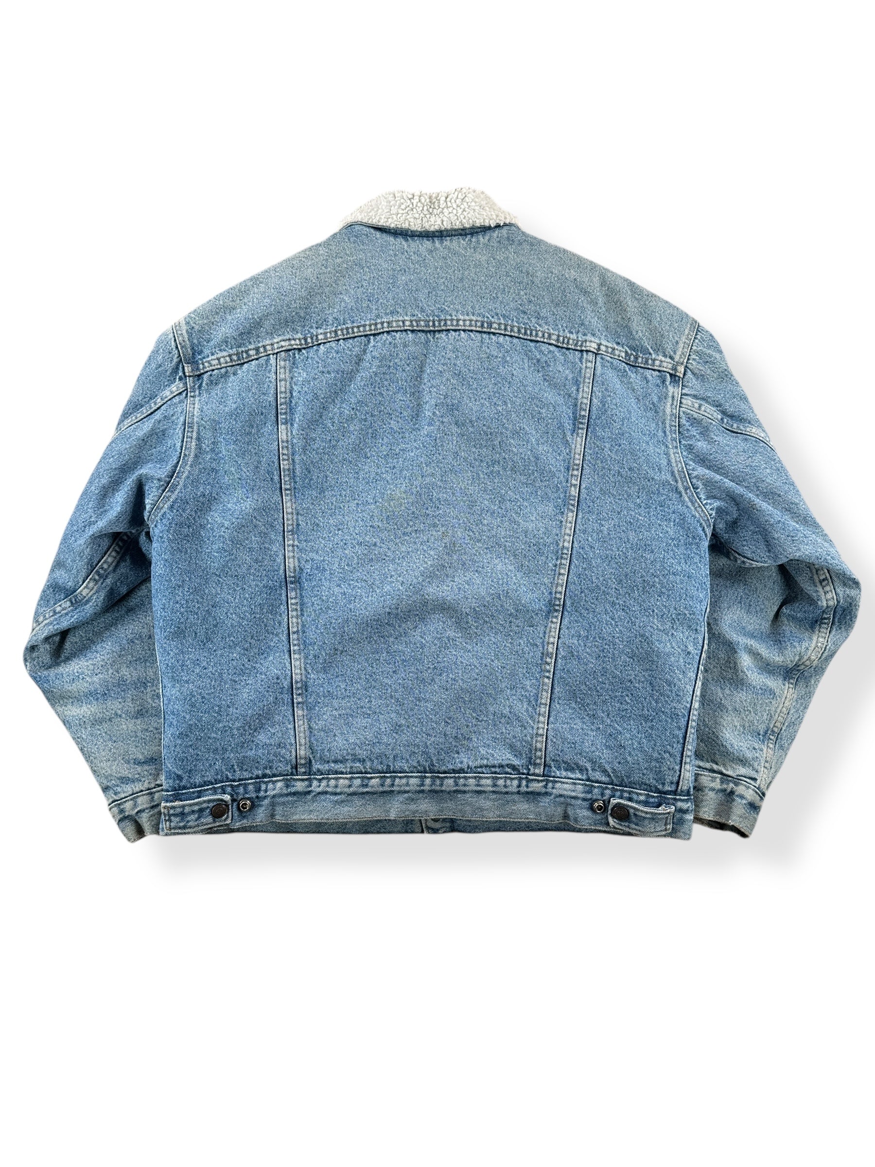 Back of Vintage USA Made Levis Sherpa Denim Jacket SZ XL