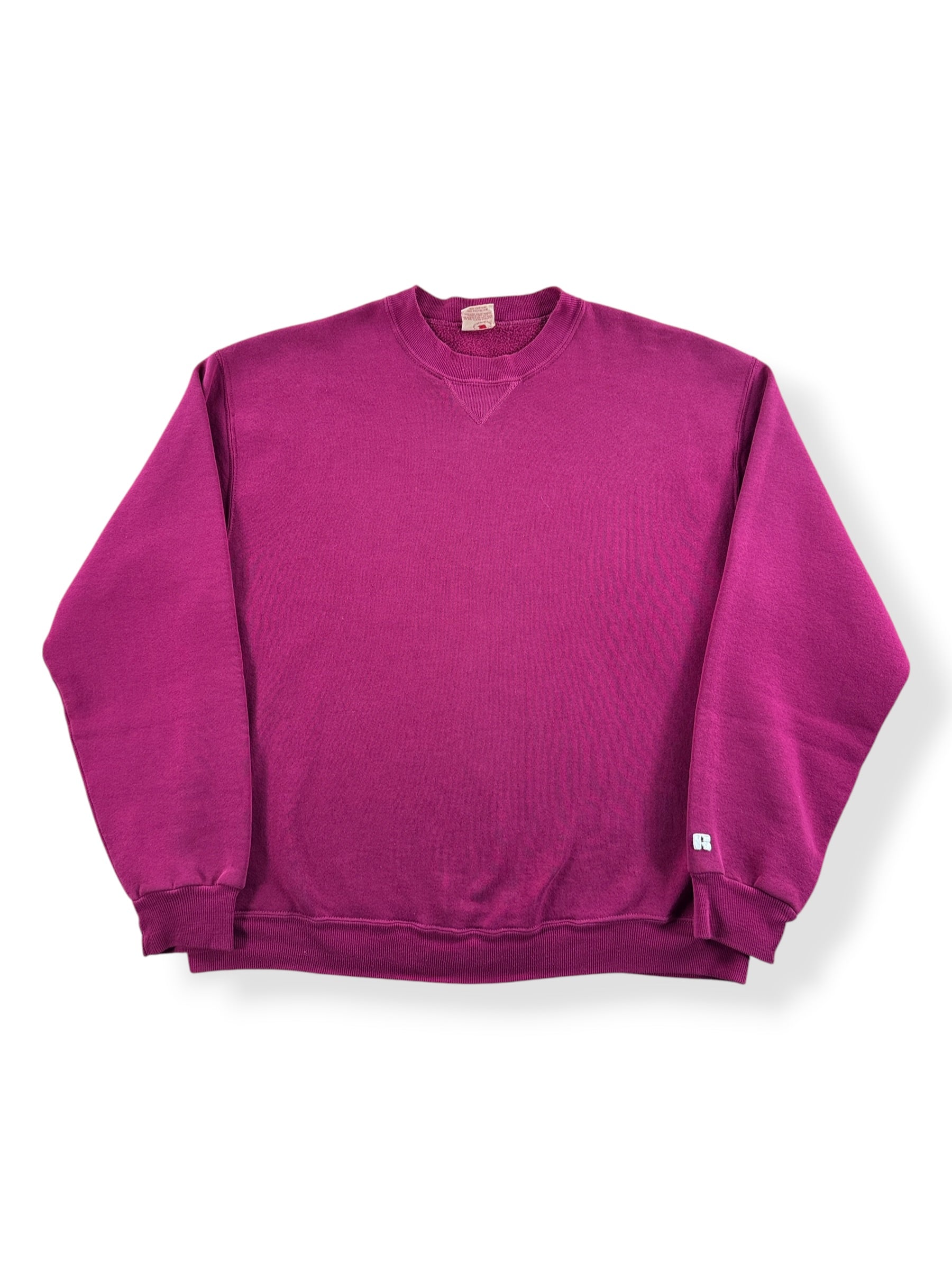Front of Vintage Blank Pink Russell Crewneck SZ L