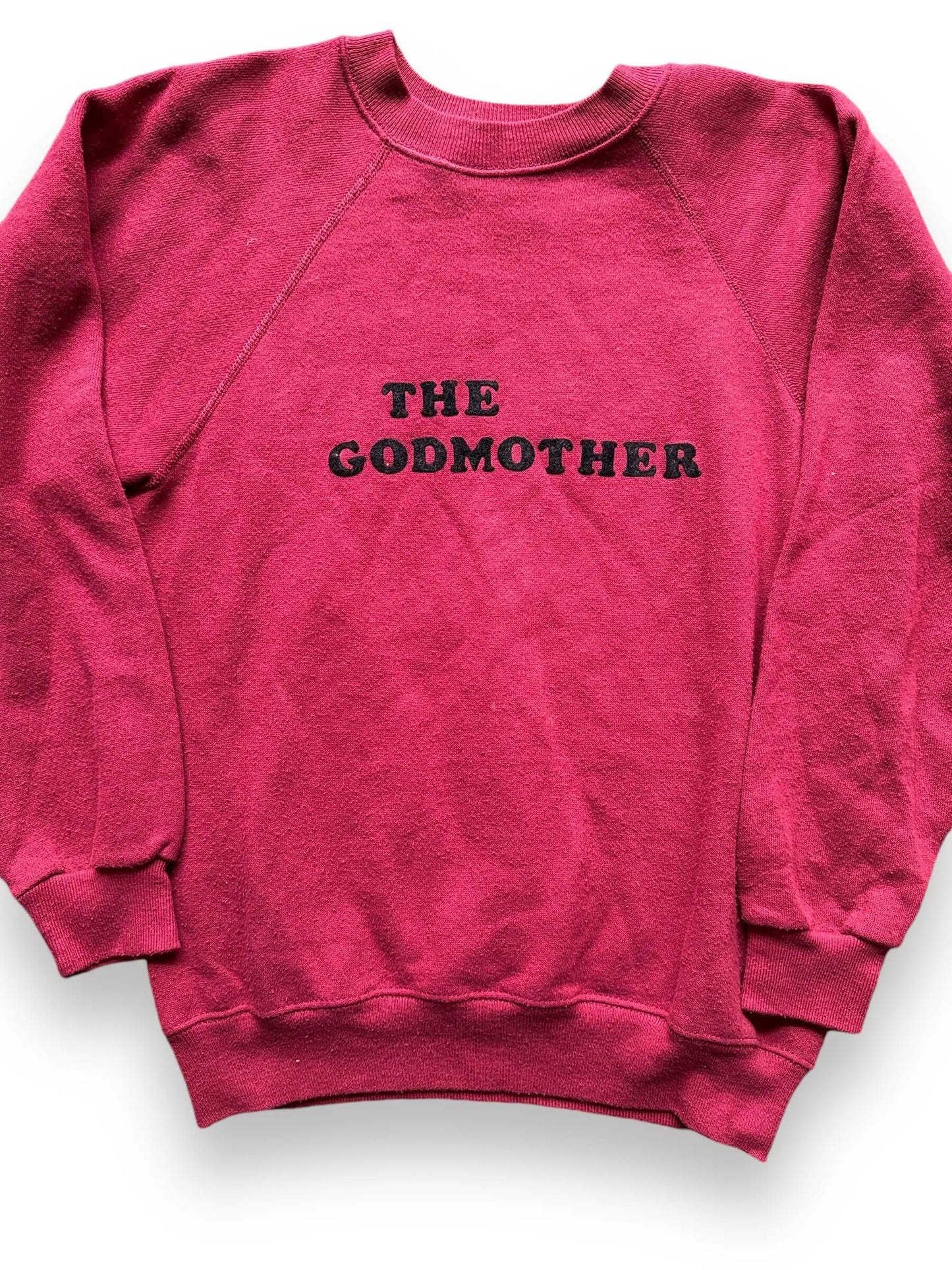 Front Detail on Vintage The Godmother Hanes Crewneck SZ S