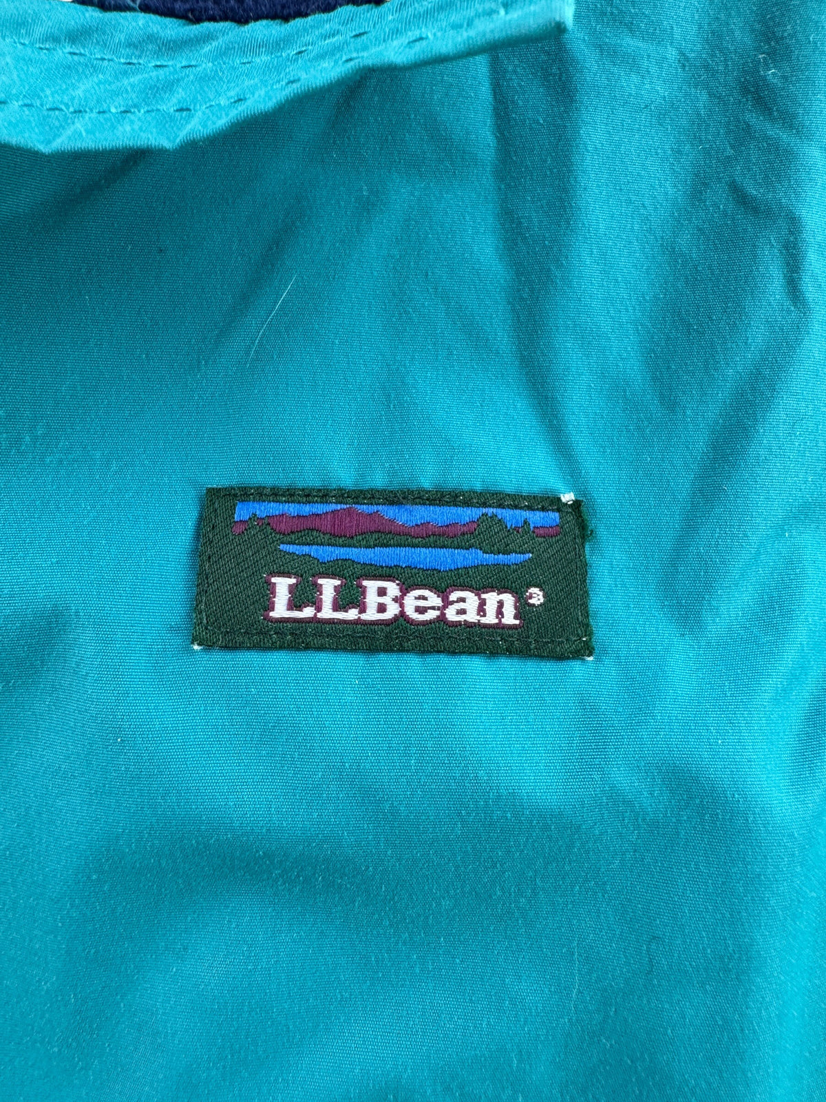 LL Bean patch on front of Vintage LL Bean Ladies Fleece Lined Jacket SZ M