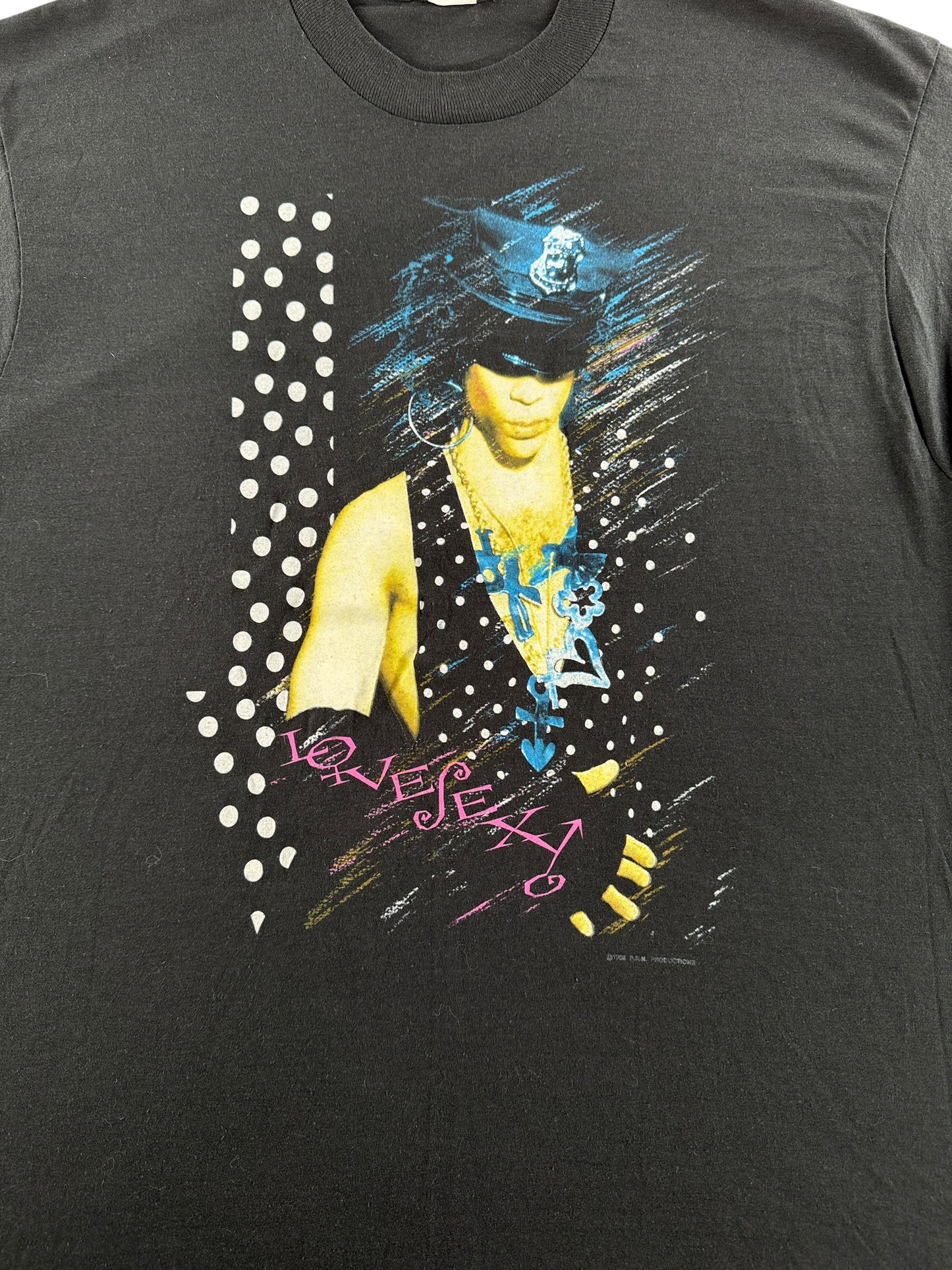 Front graphic on Vintage 80's Prince Tee SZ XL (Fits L)