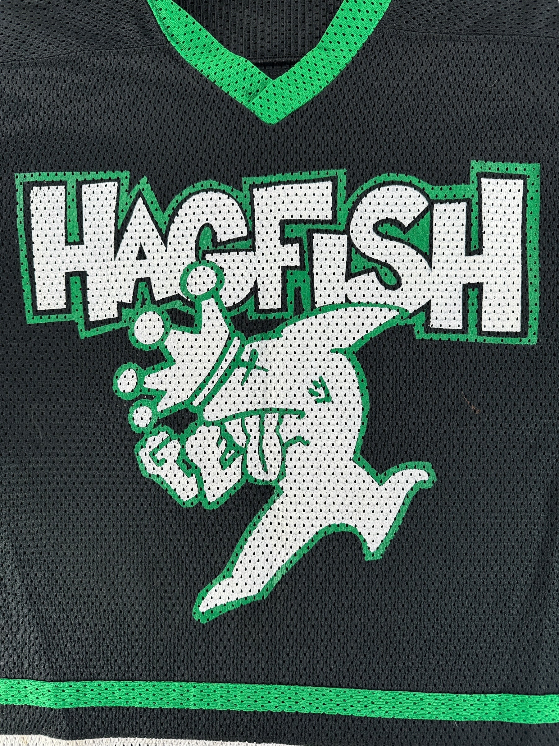 Front Graphic on Vintage 1990s Era Hagfish Band Hockey Jersey SZ L