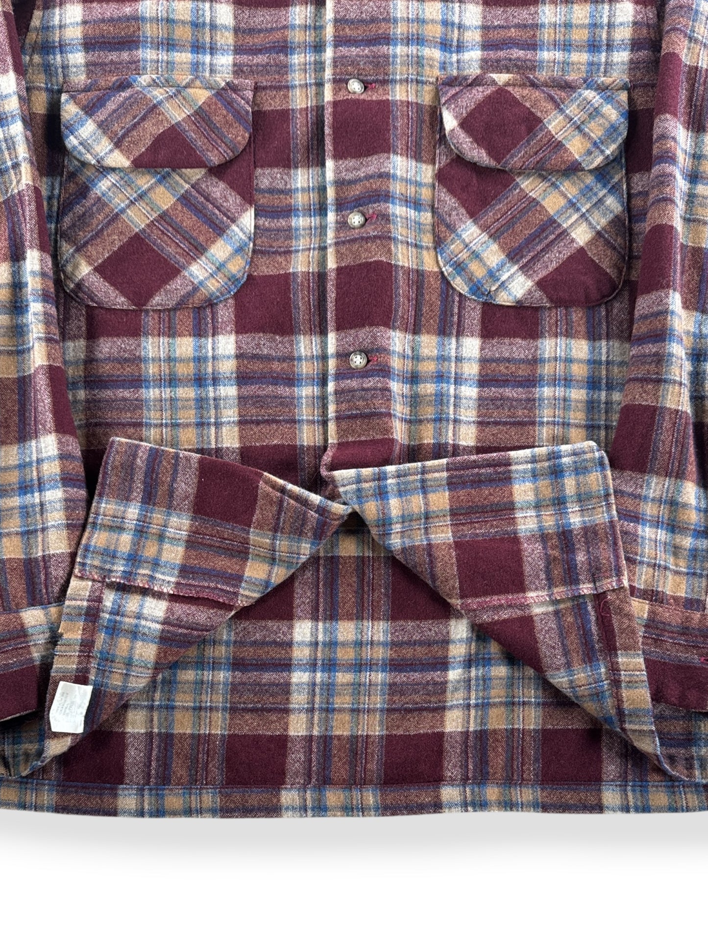 Inside of Vintage Pendleton Burgundy Board Shirt SZ L