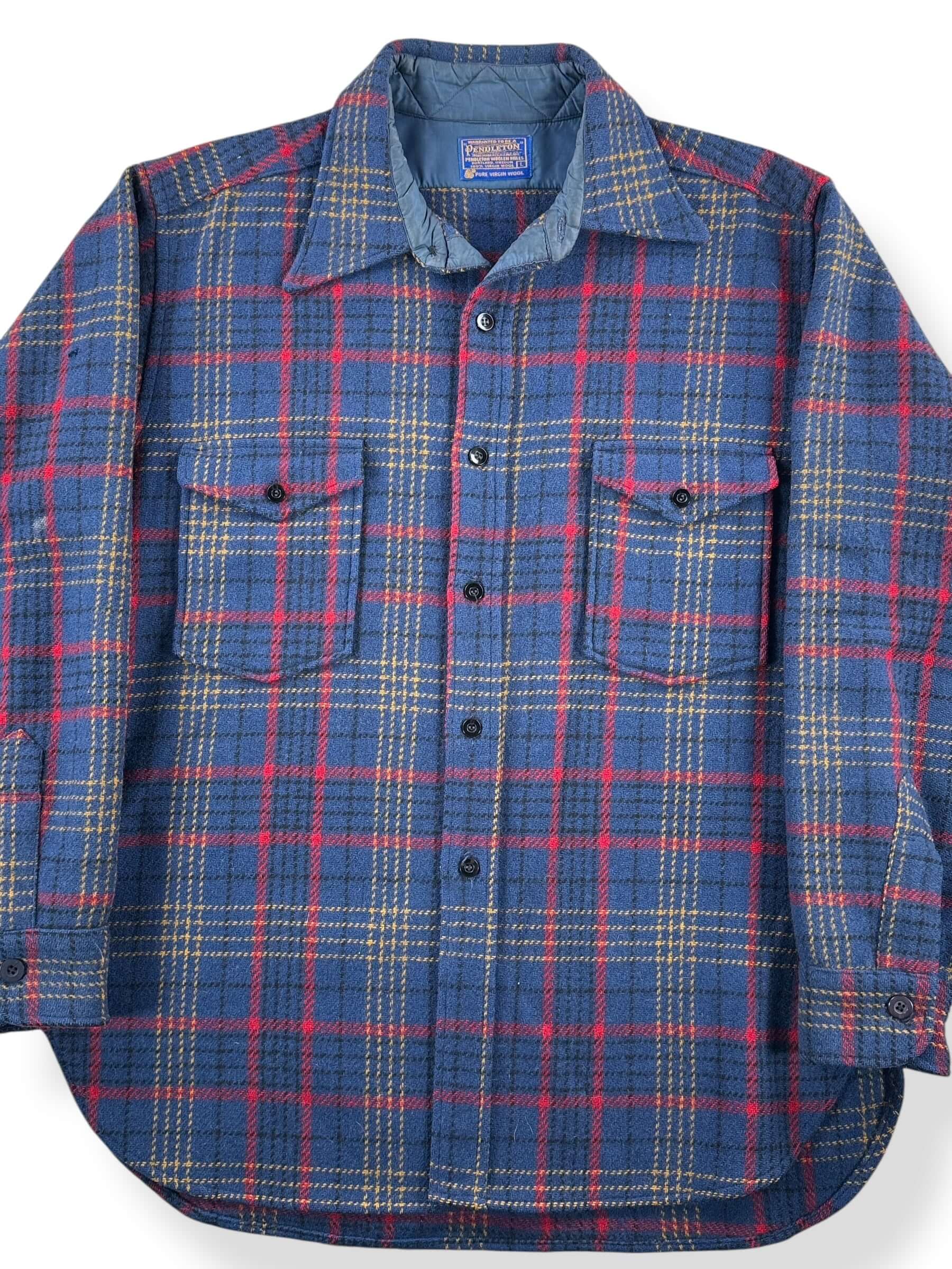 Front Close Up of Vintage Pendleton Shirt Jac SZ L