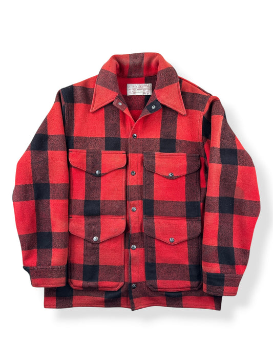 Front of Vintage Filson Button Snap Mackinaw Jacket SZ 42