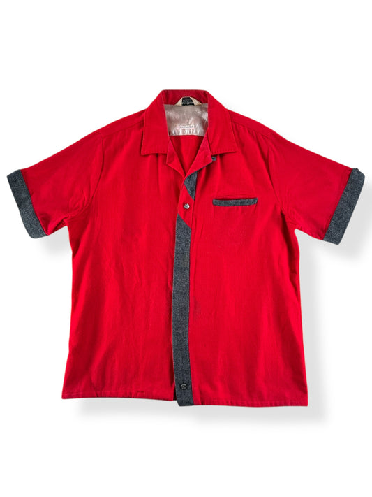 Front of Vintage Sportsman Red and Grey Rockabilly Short Sleeve SZ L