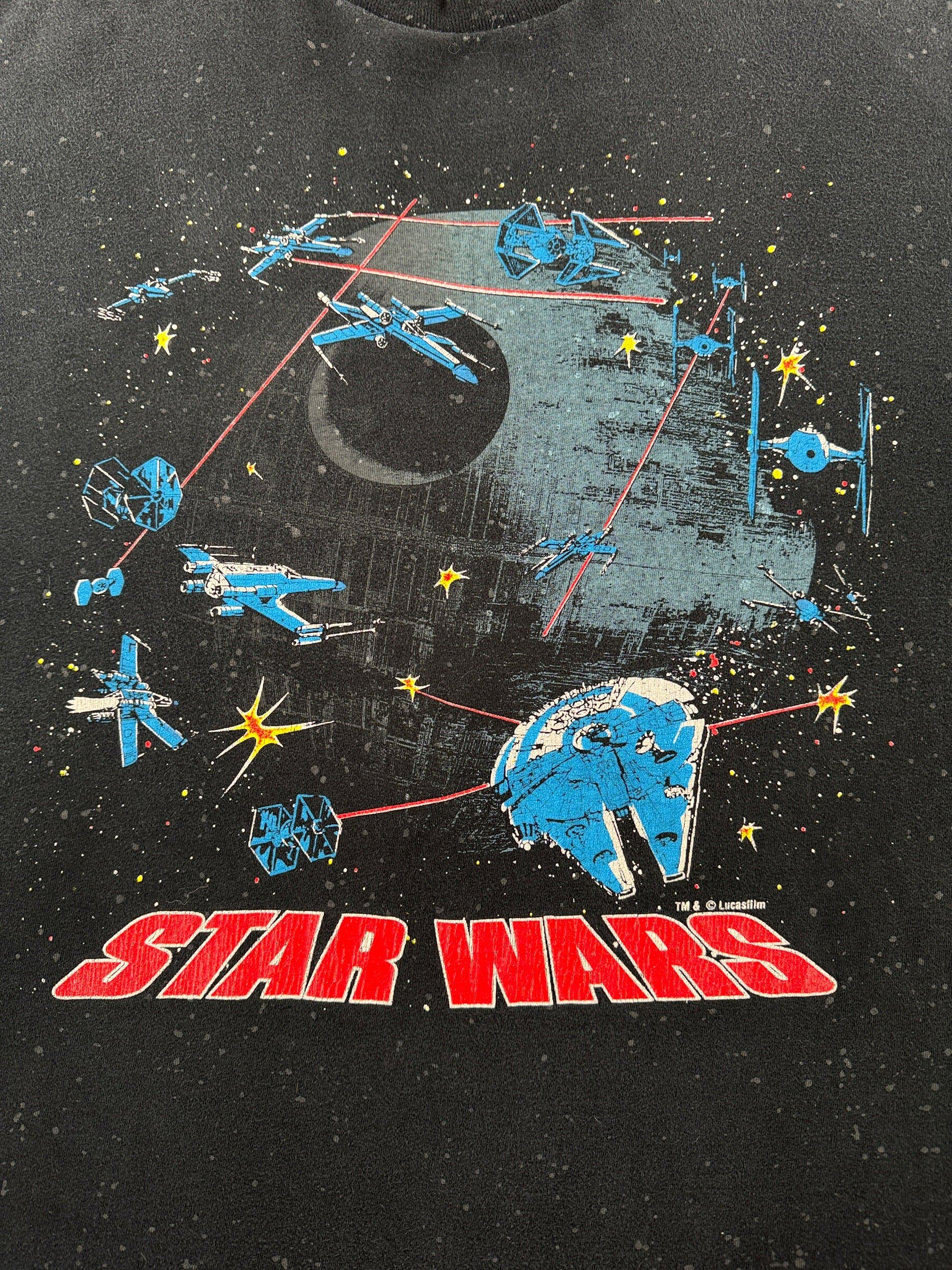 Graphic of Vintage Artex Star Wars AOP Tee SZ XL
