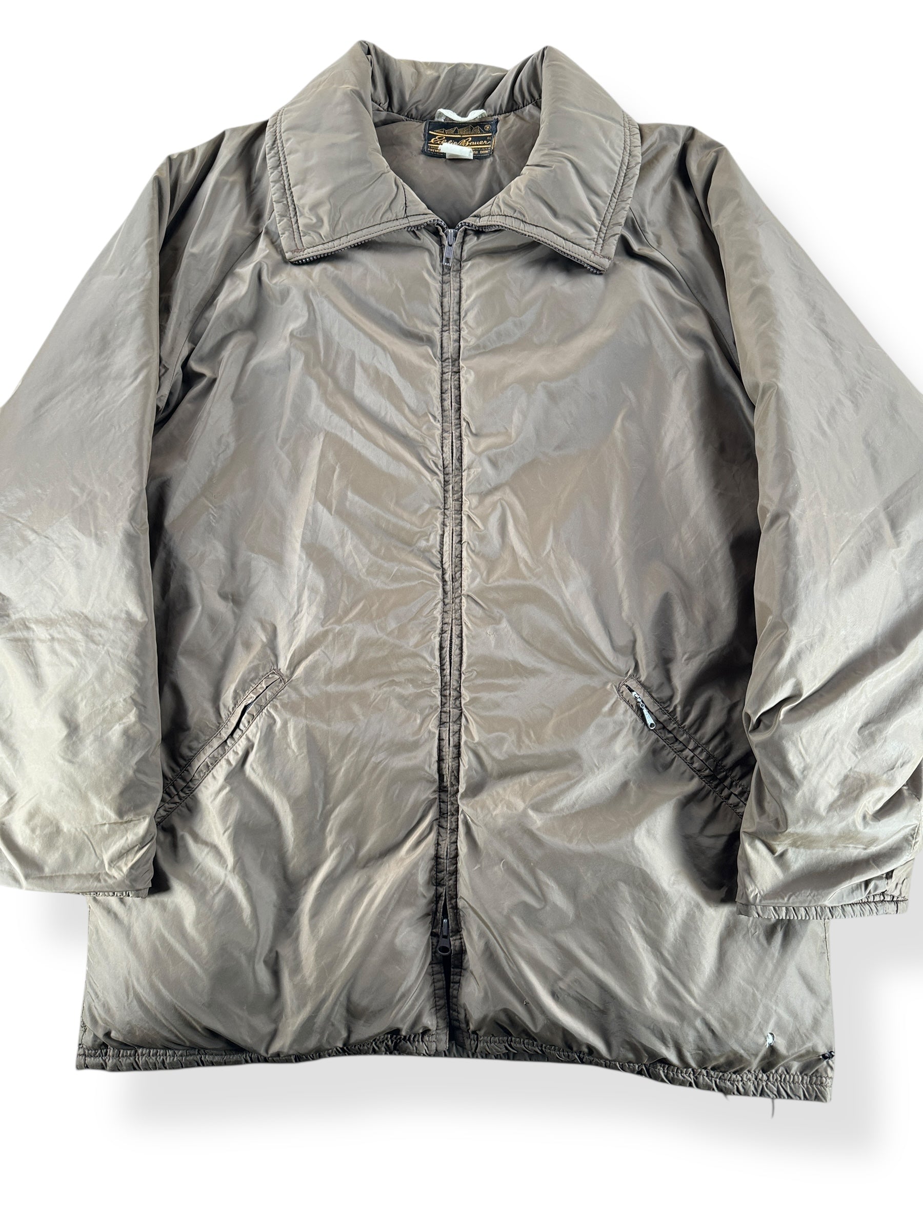 Front Close Up of Vintage Eddie Bauer Down Parka SZ XL AS IS