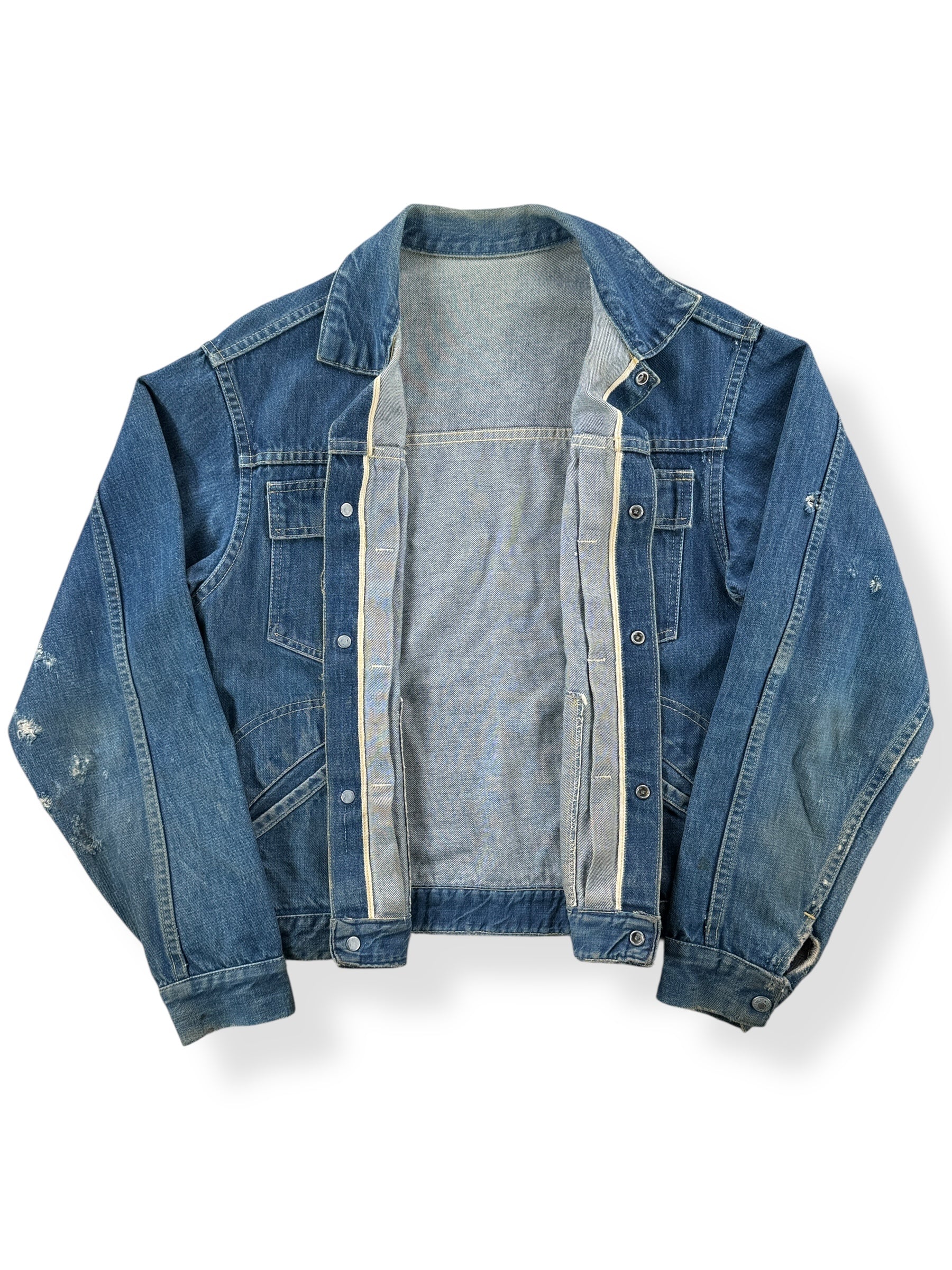 Inside of Vintage Foremost Selvedge Denim Jacket SZ M