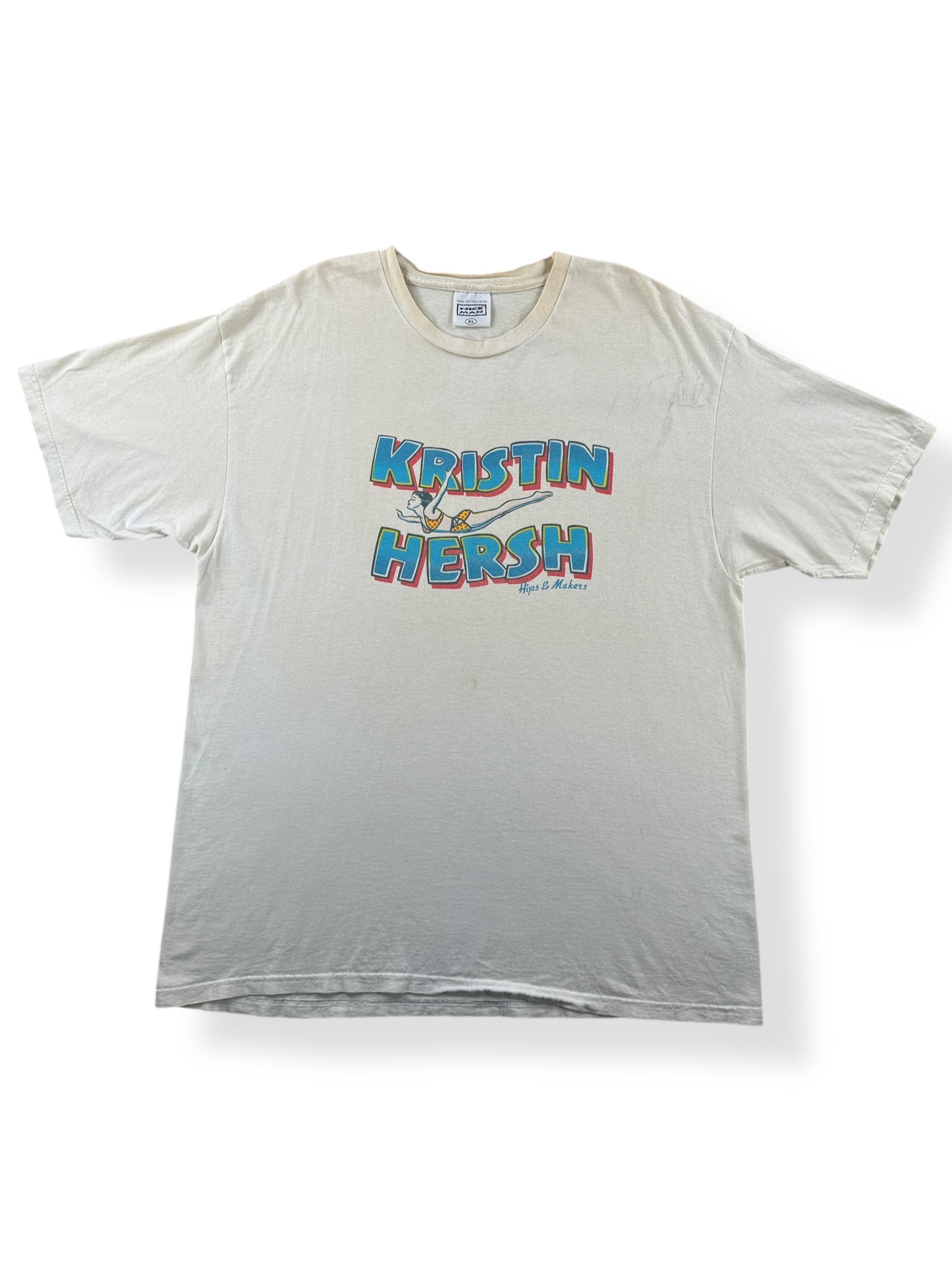 Front of Vintage Kristin Hersh Hips and Makers Tee SZ XL