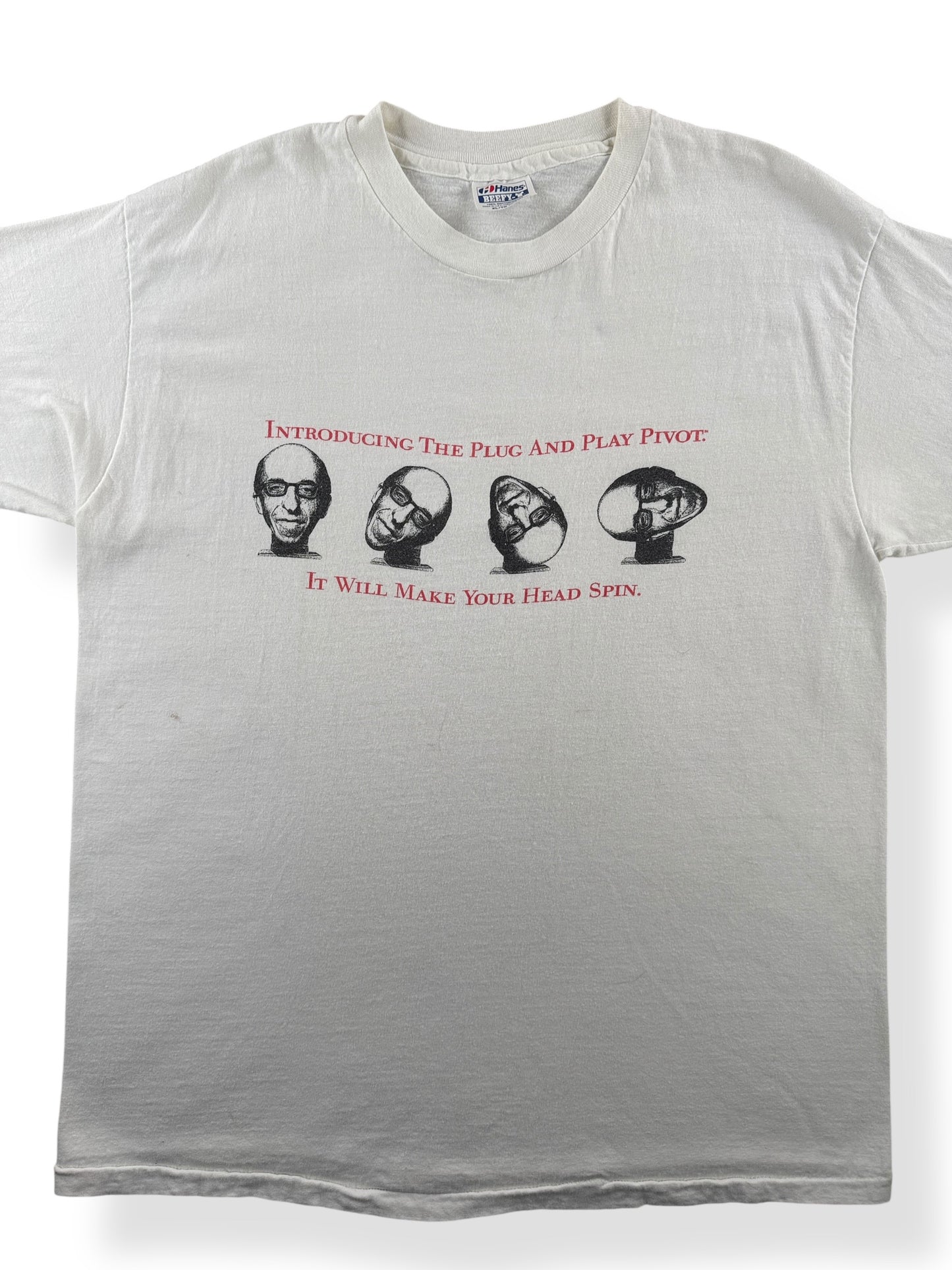 Front Close Up of Vintage Plug and Play Tee SZ XL (Fits L)