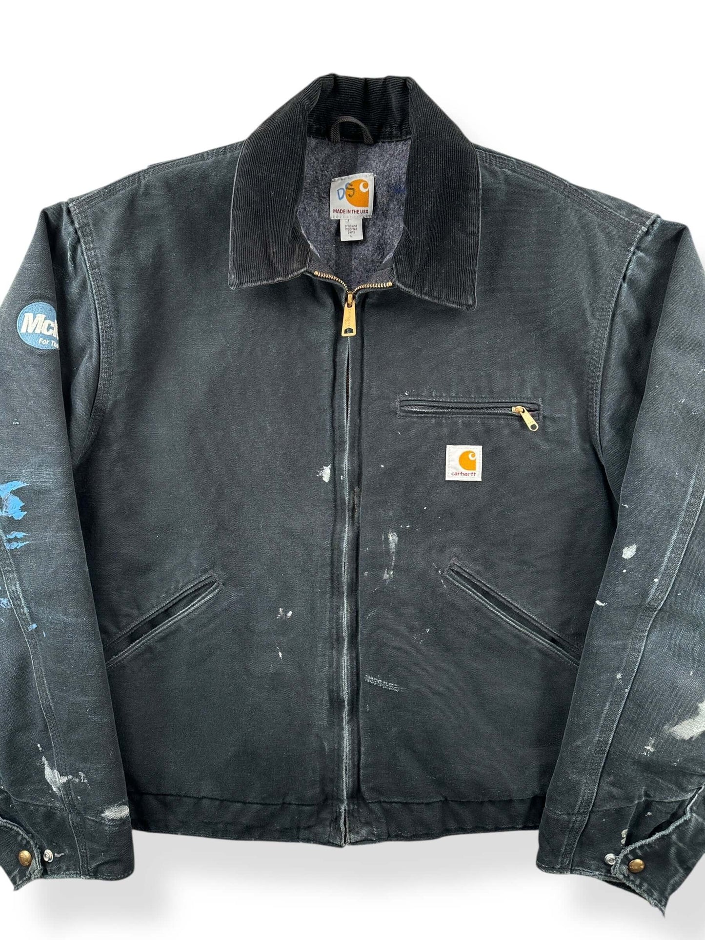 Front Close Up of Vintage MIUSA Carhartt Detroit Jacket SZ L