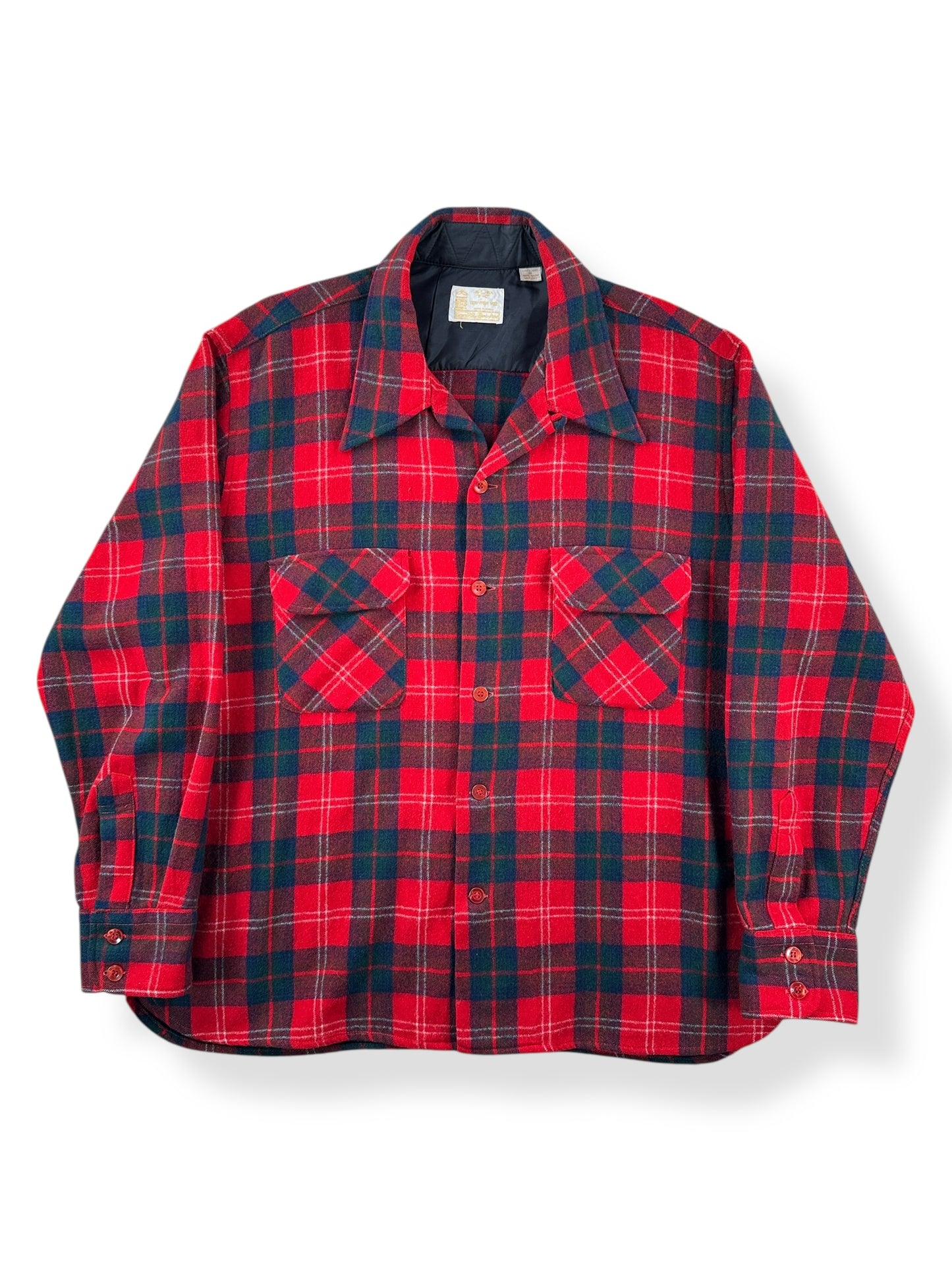 Front of Vintage Sears Kingroad Wool Board Shirt SZ L