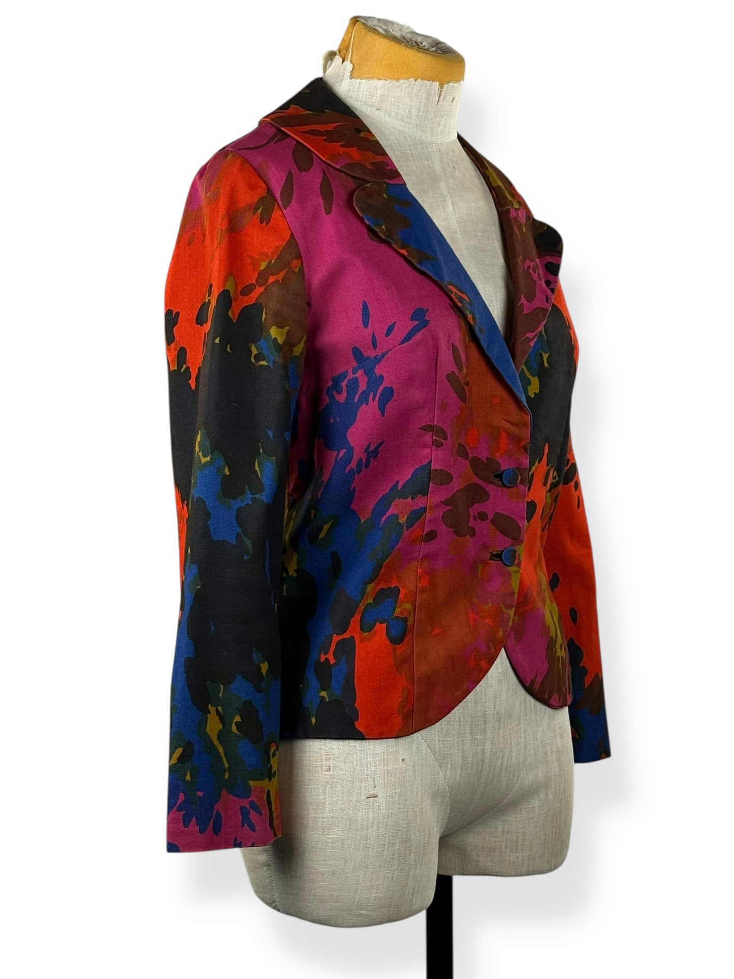 Side view of 1960s Mr. Eric Colorful Dress Jacket M