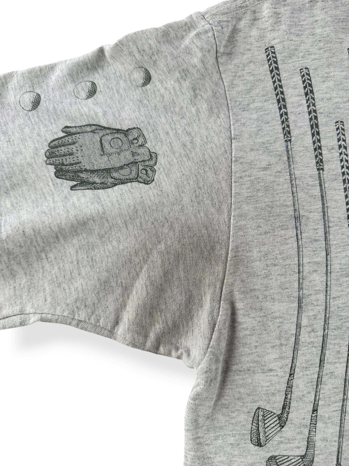 Pit Discoloration on Vintage Rel-e-vant Golf AOP Tee SZ L