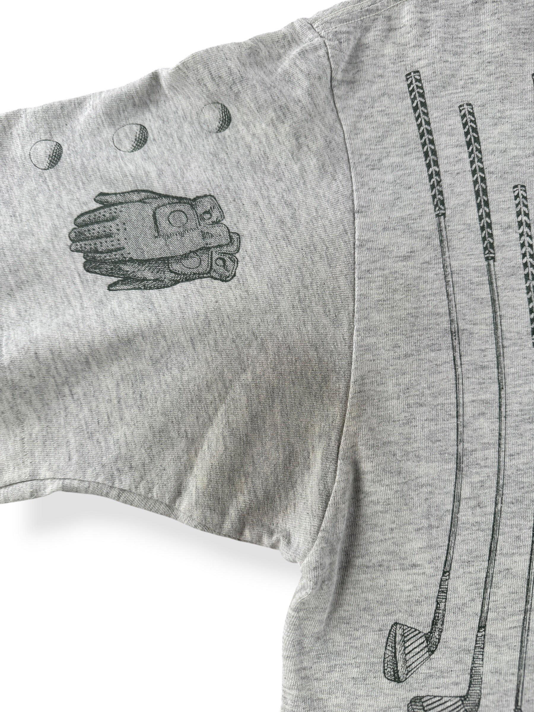 Pit Discoloration on Vintage Rel-e-vant Golf AOP Tee SZ L