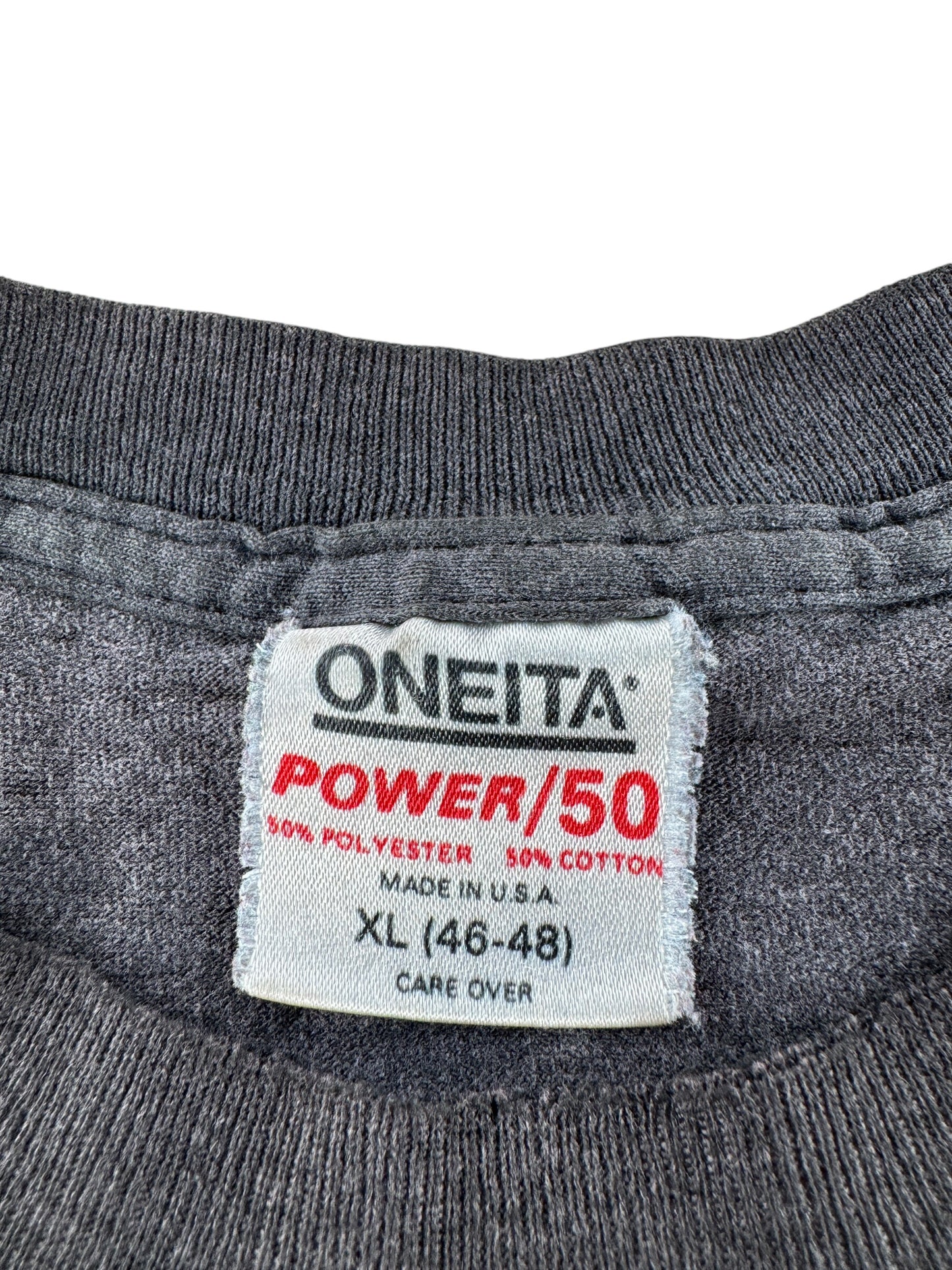 Tag on Vintage Oneita 50/50 Bainbridge Thrasher Tee SZ XL (Fits L)