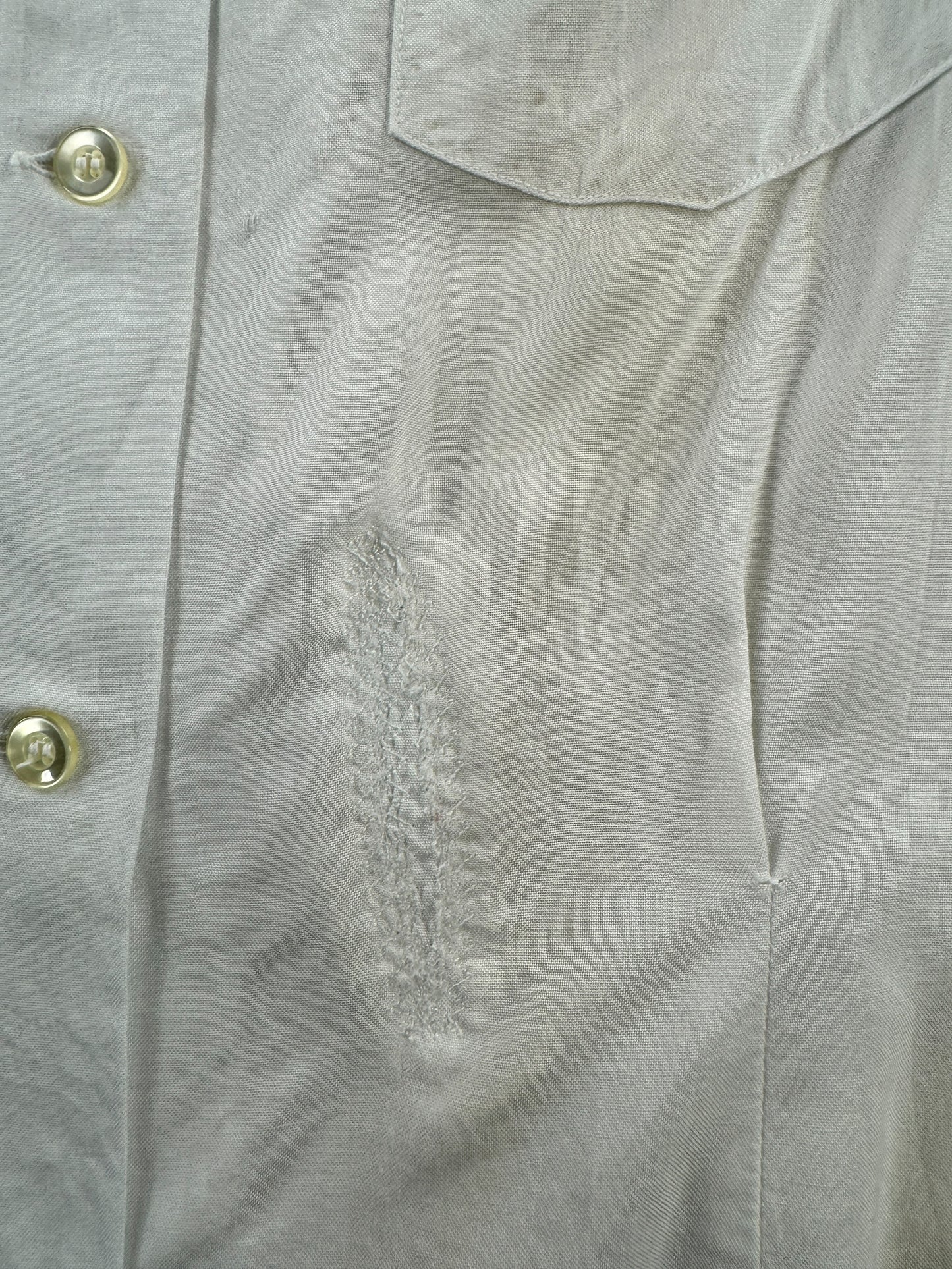 Repair on Vintage Boeing Bowling Shirt SZ S AS IS