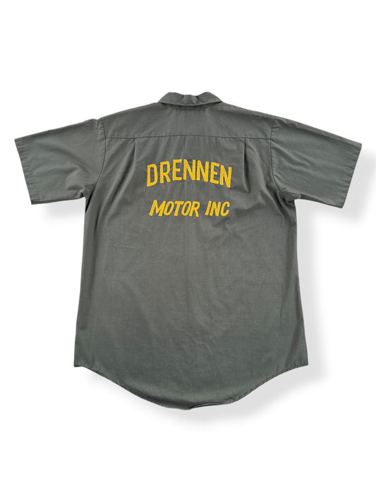 Back of Vintage 50's Lee Drennen Motors Mechanic Shirt SZ M