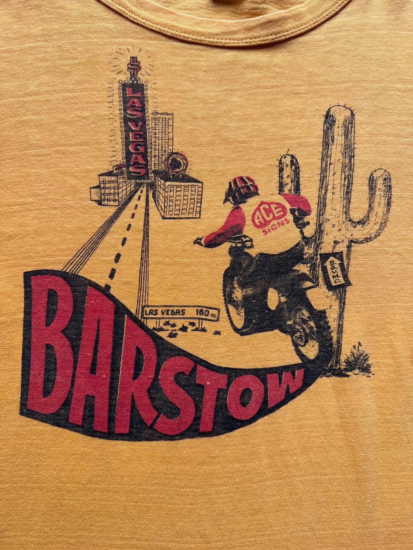 front graphic of Vintage 70s Barstow Motorcross Tee SZ L