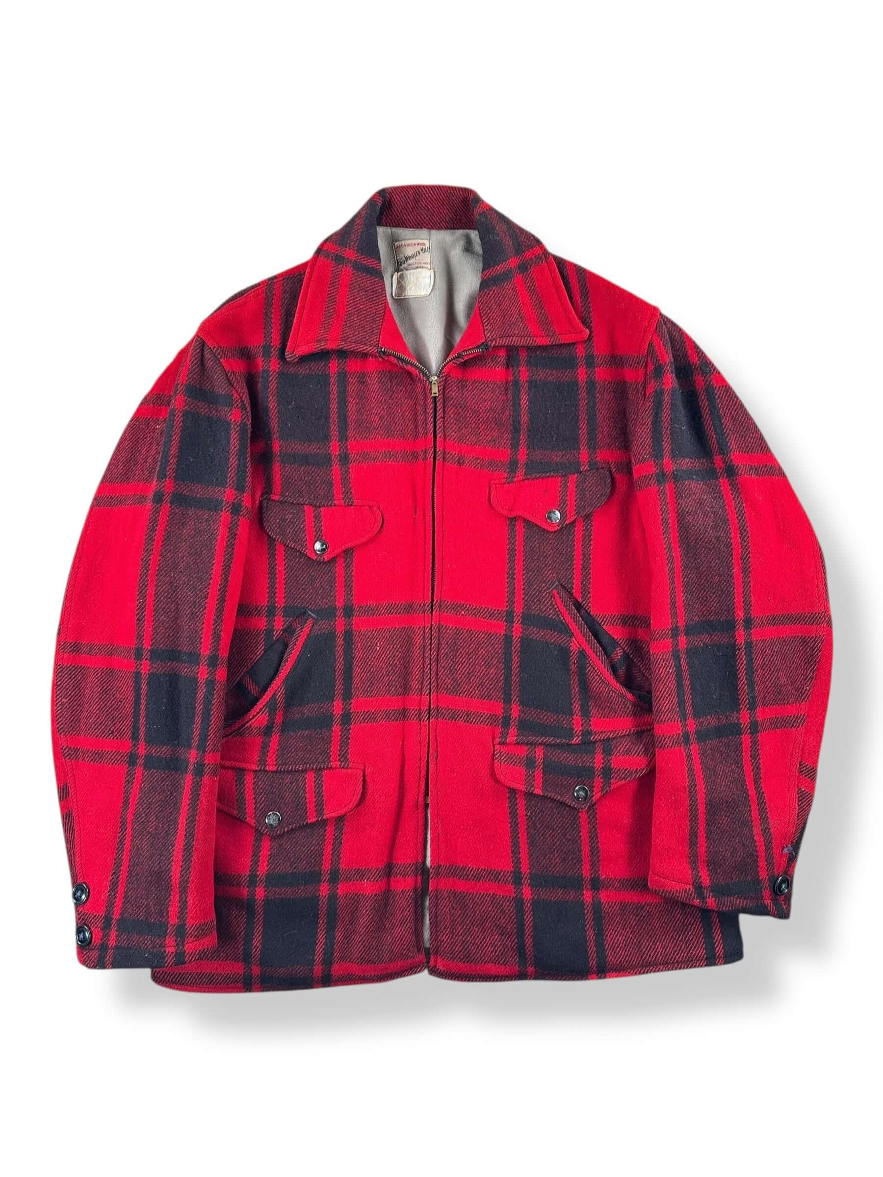 Front of Vintage Soo Woolen Mills Wool Cruiser Jacket SZ XL