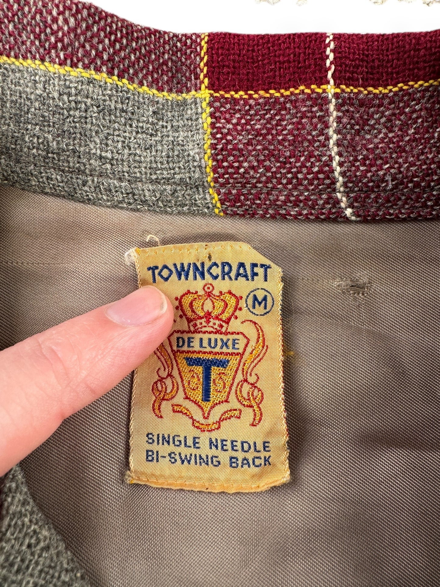 Tag on Vintage Penneys Towncraft Wool Flannel SZ M