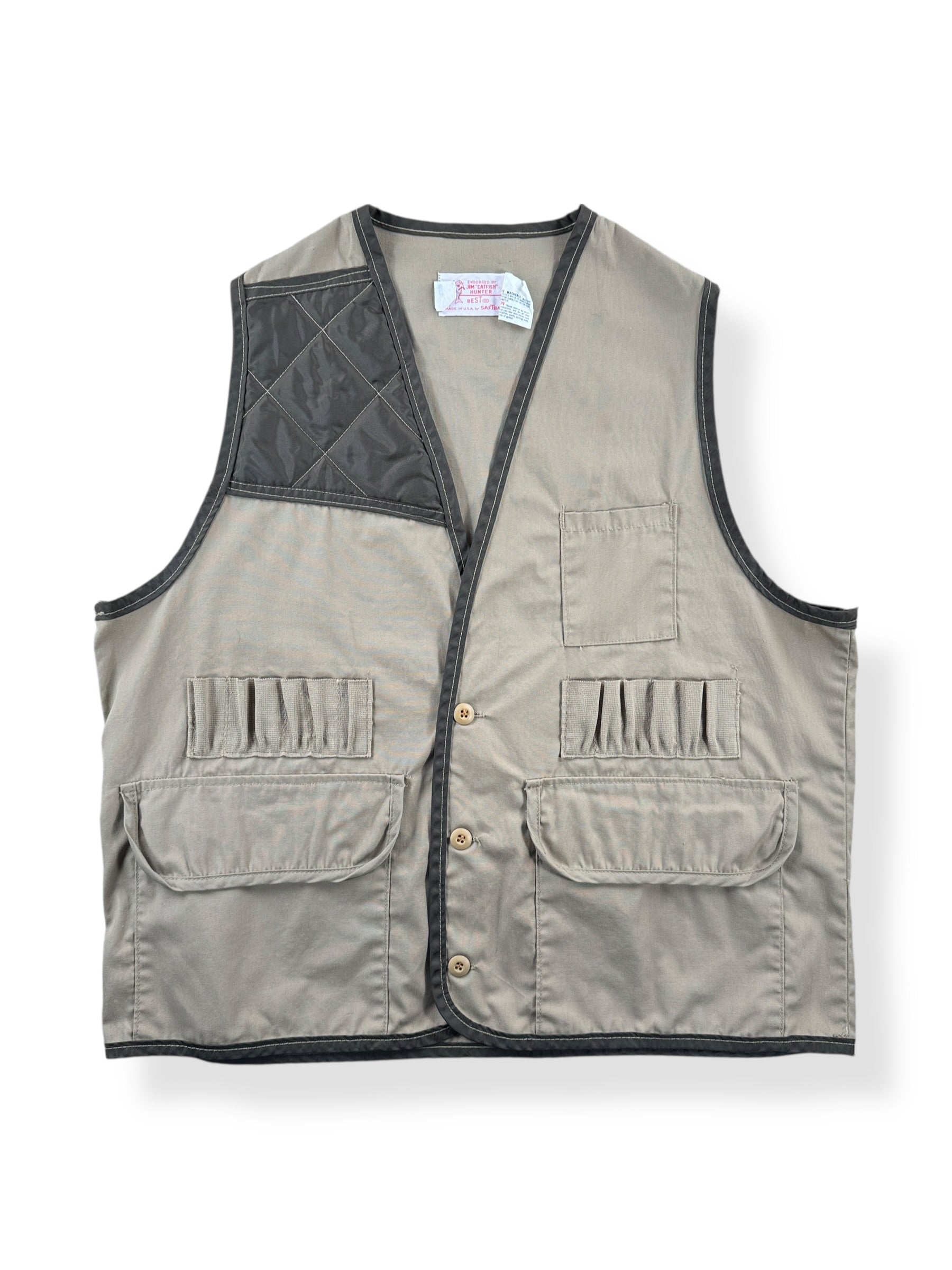 Front of Vintage Jim "Catfish" Hunter Vest SZ XL