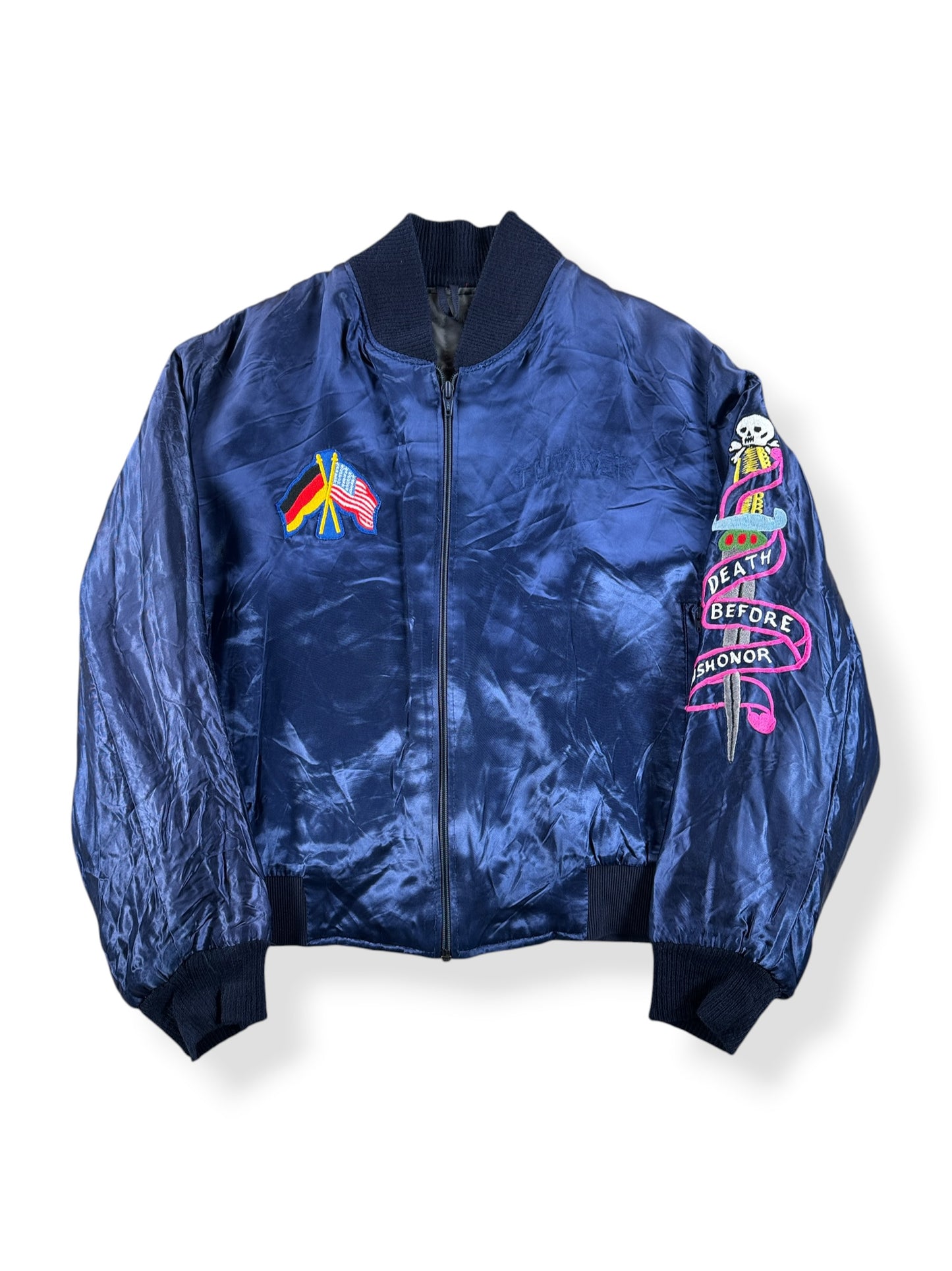 Front of Vintage 80s Era German Souvenir Jacket SZ S