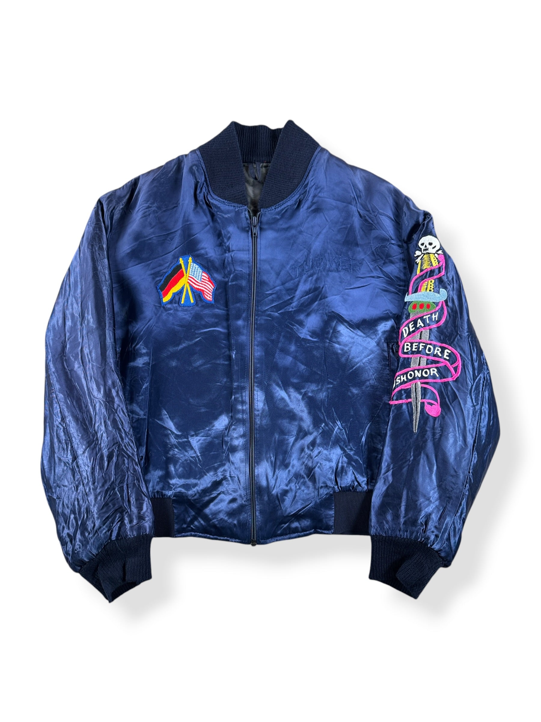 Front of Vintage 80s Era German Souvenir Jacket SZ S