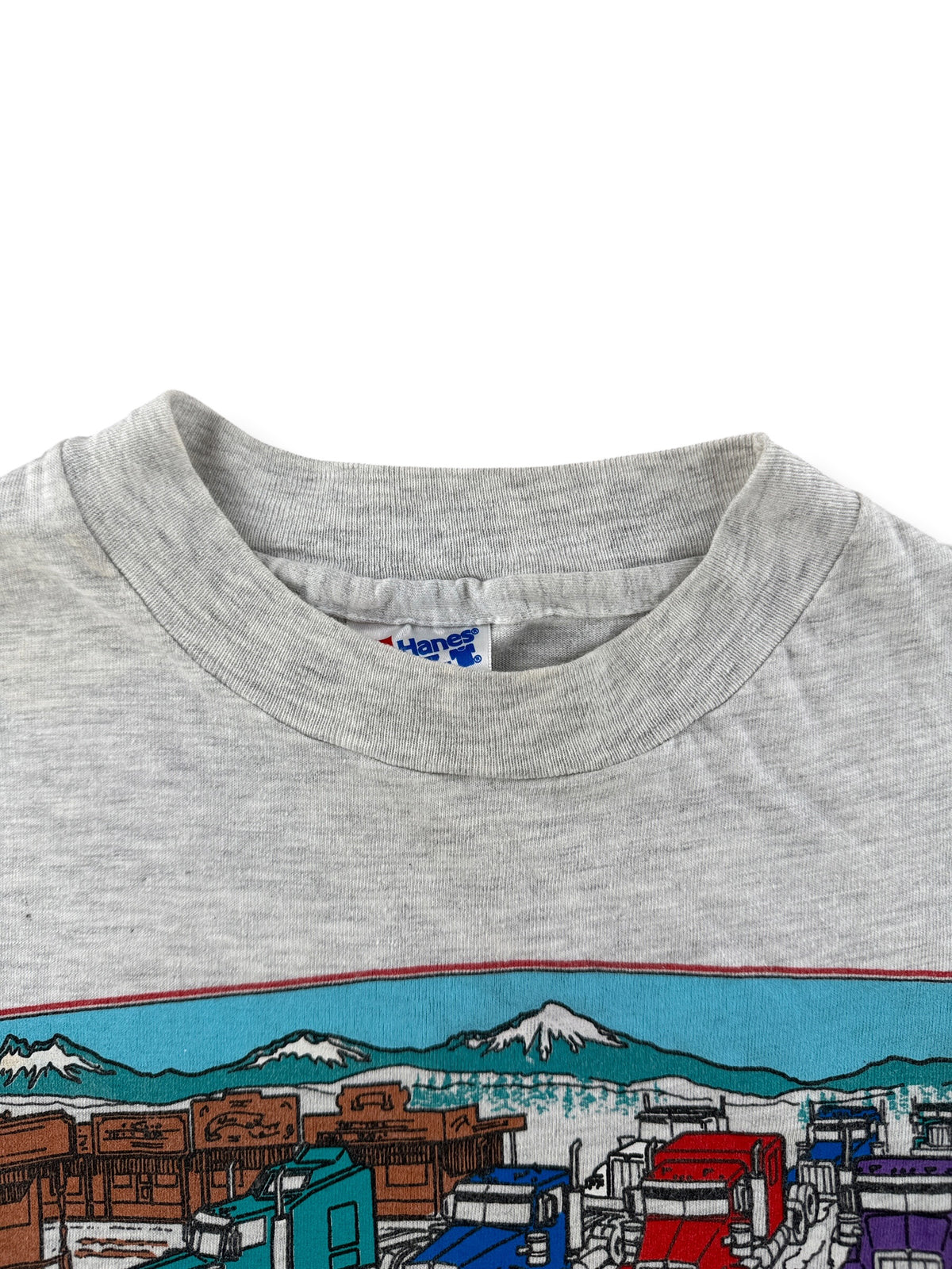 Collar on Vintage Semi Truck Tee SZ L